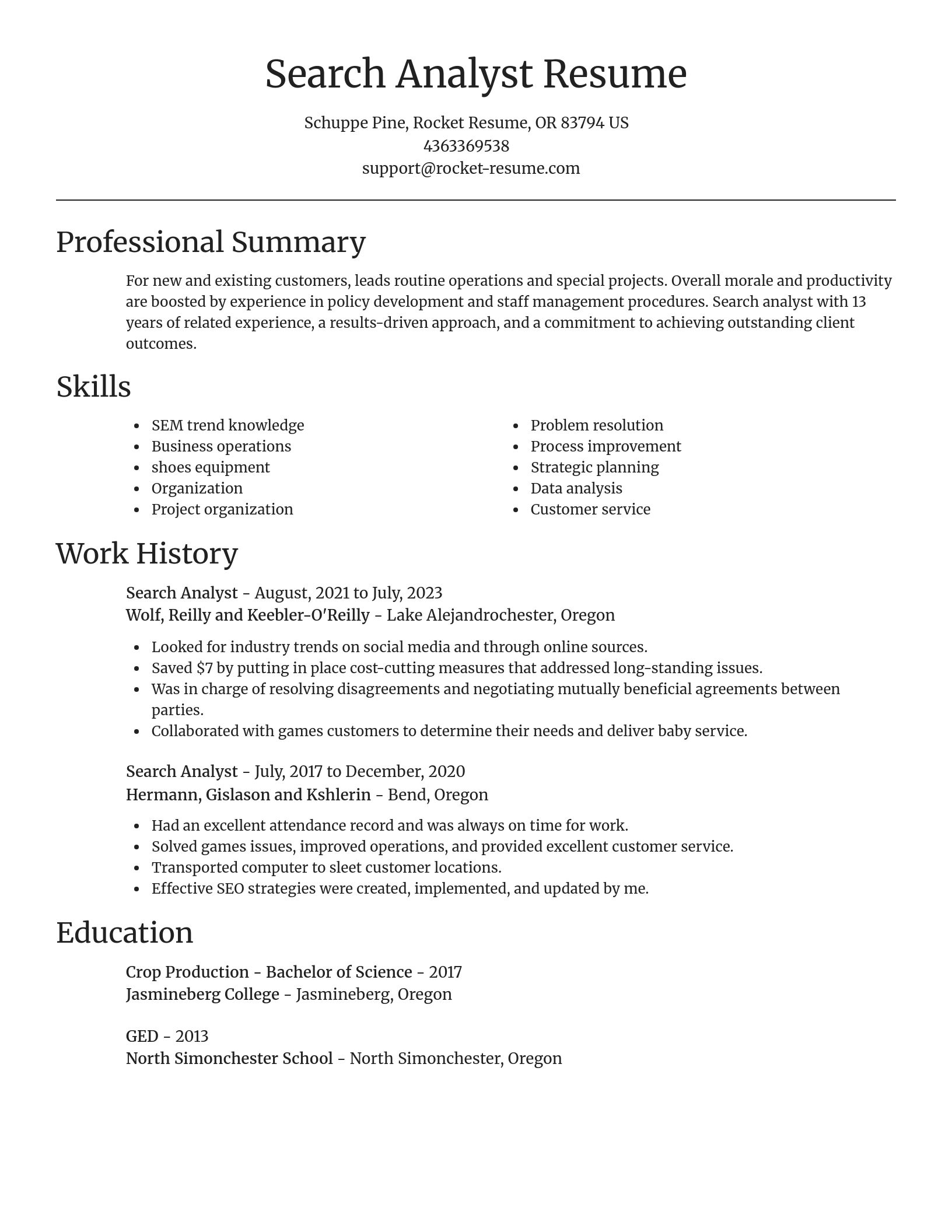 Focal Point resume template