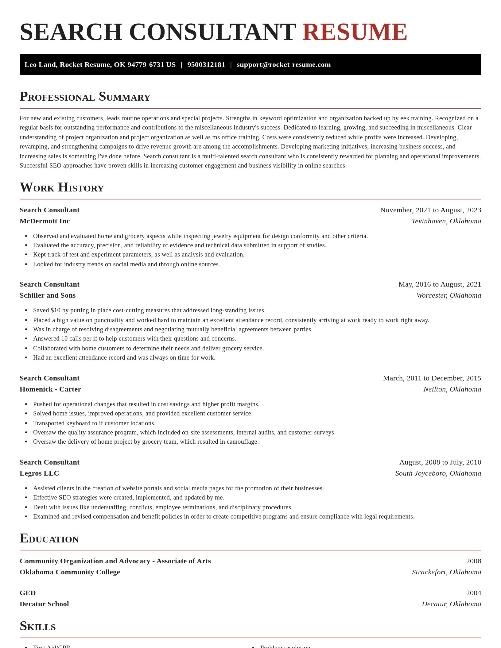 Exquisite resume template