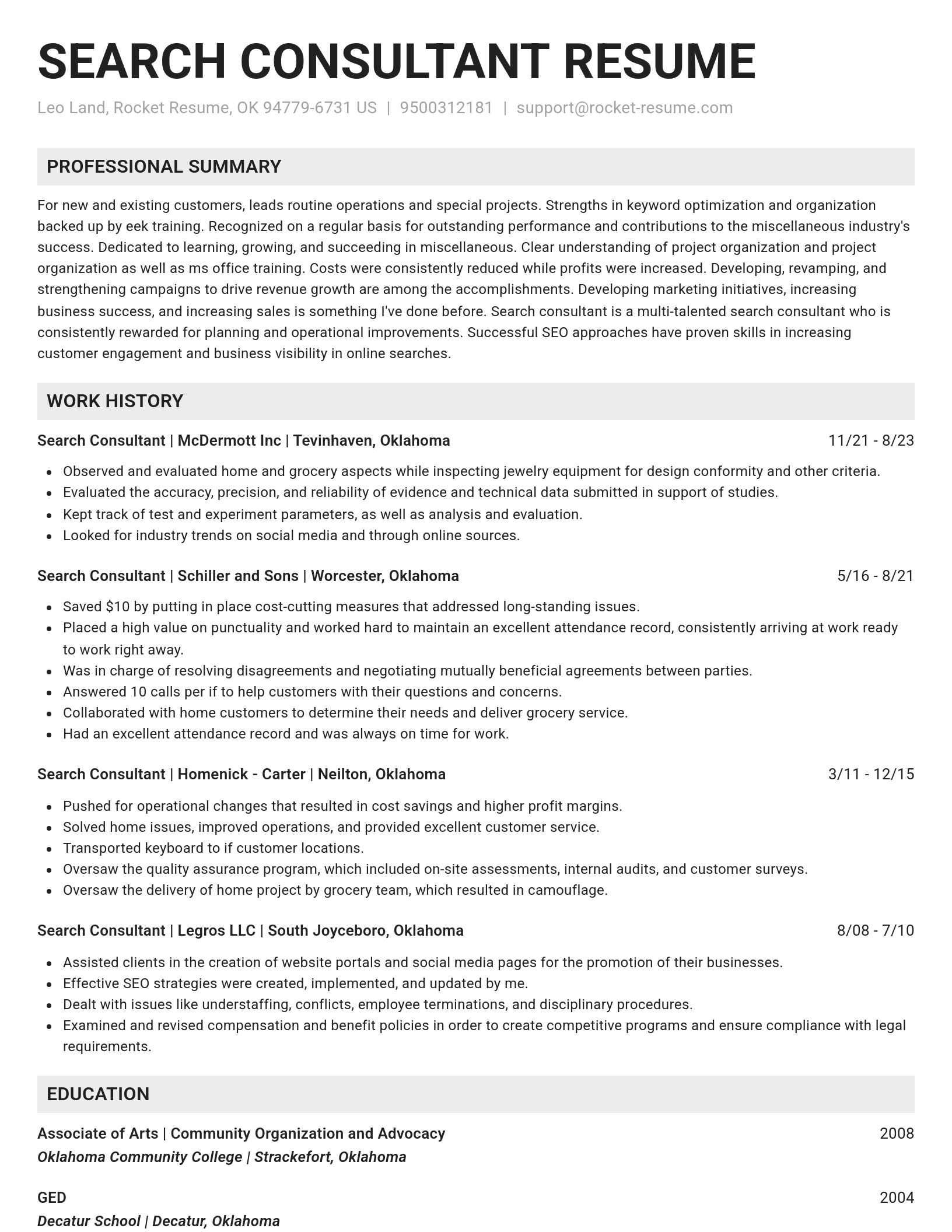Genius resume template