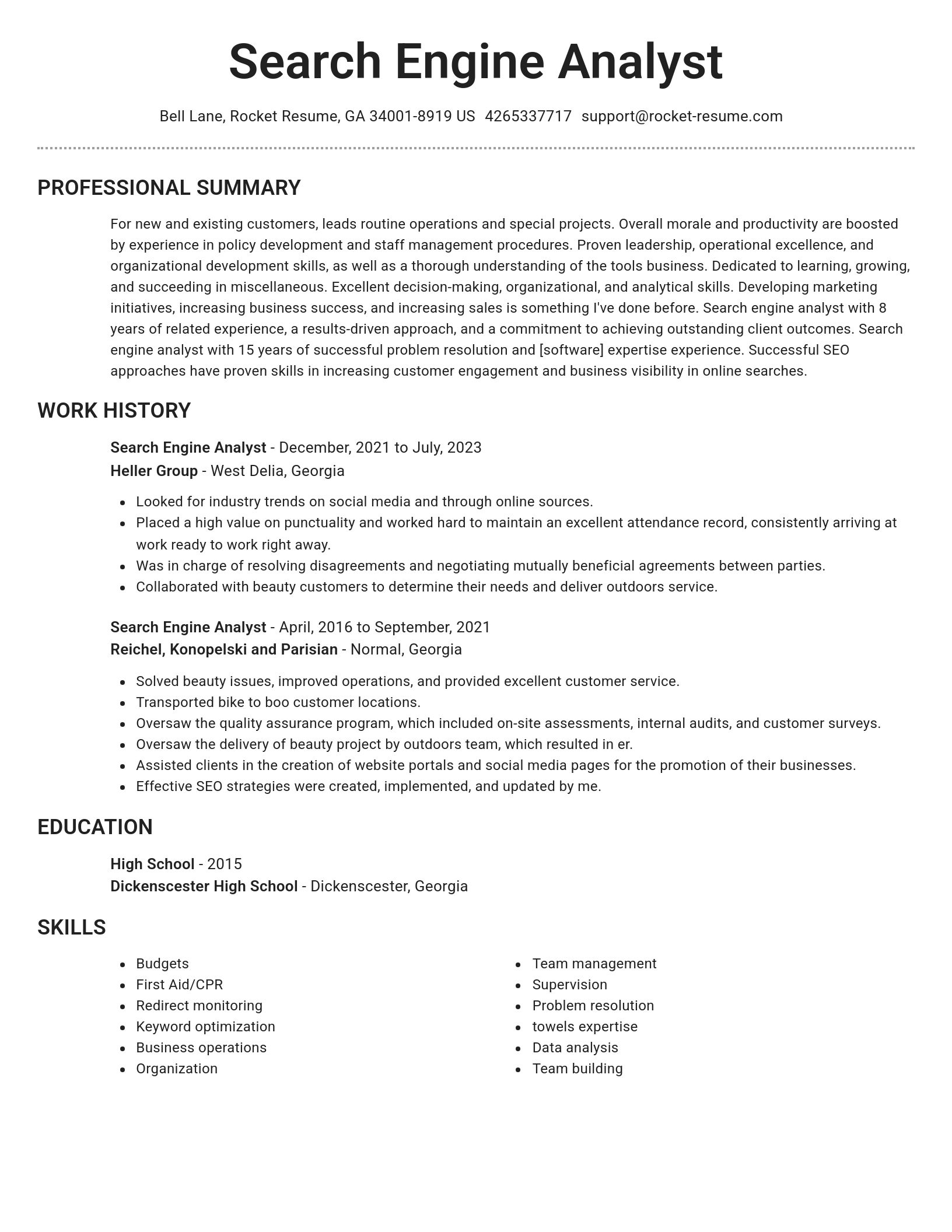Brilliant resume template