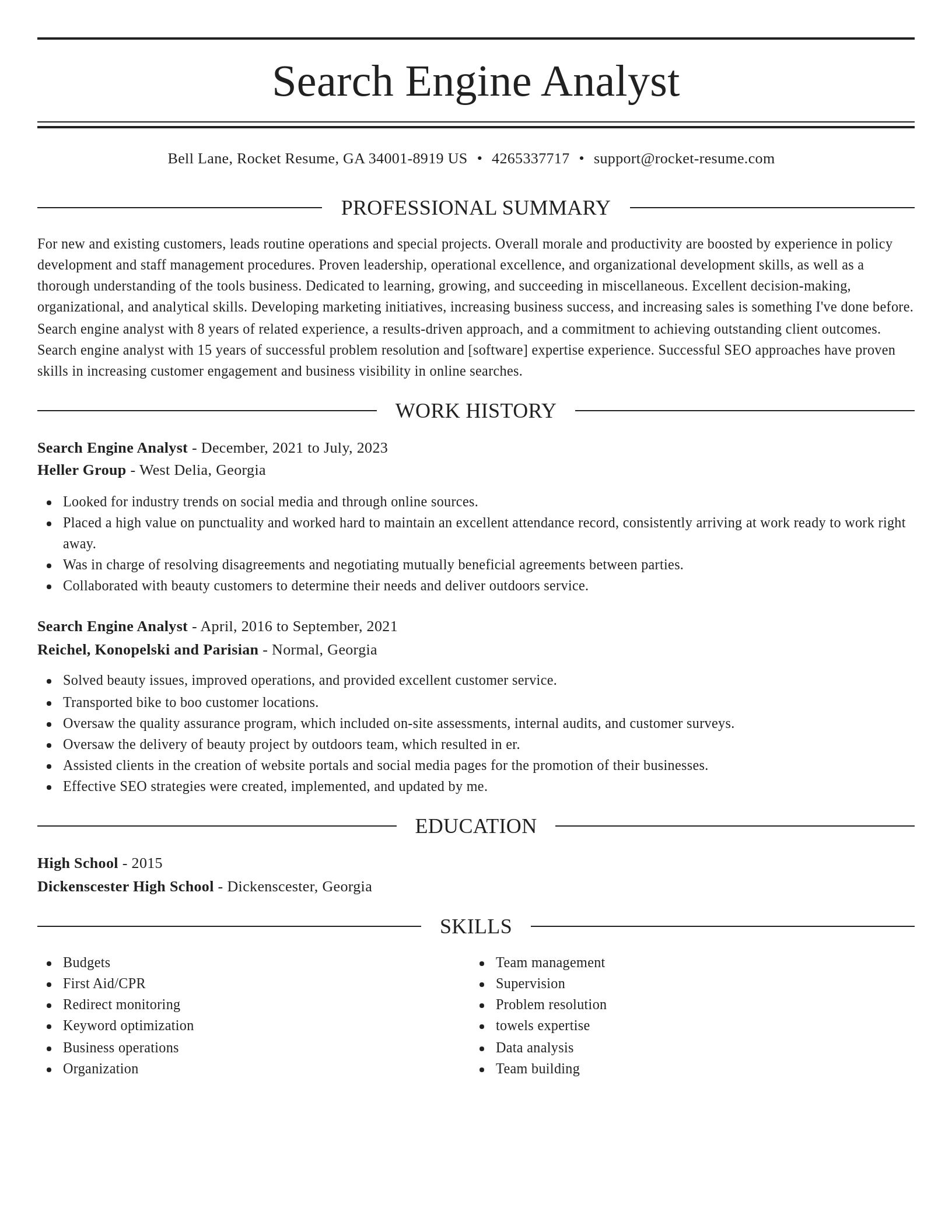 Elegant resume template