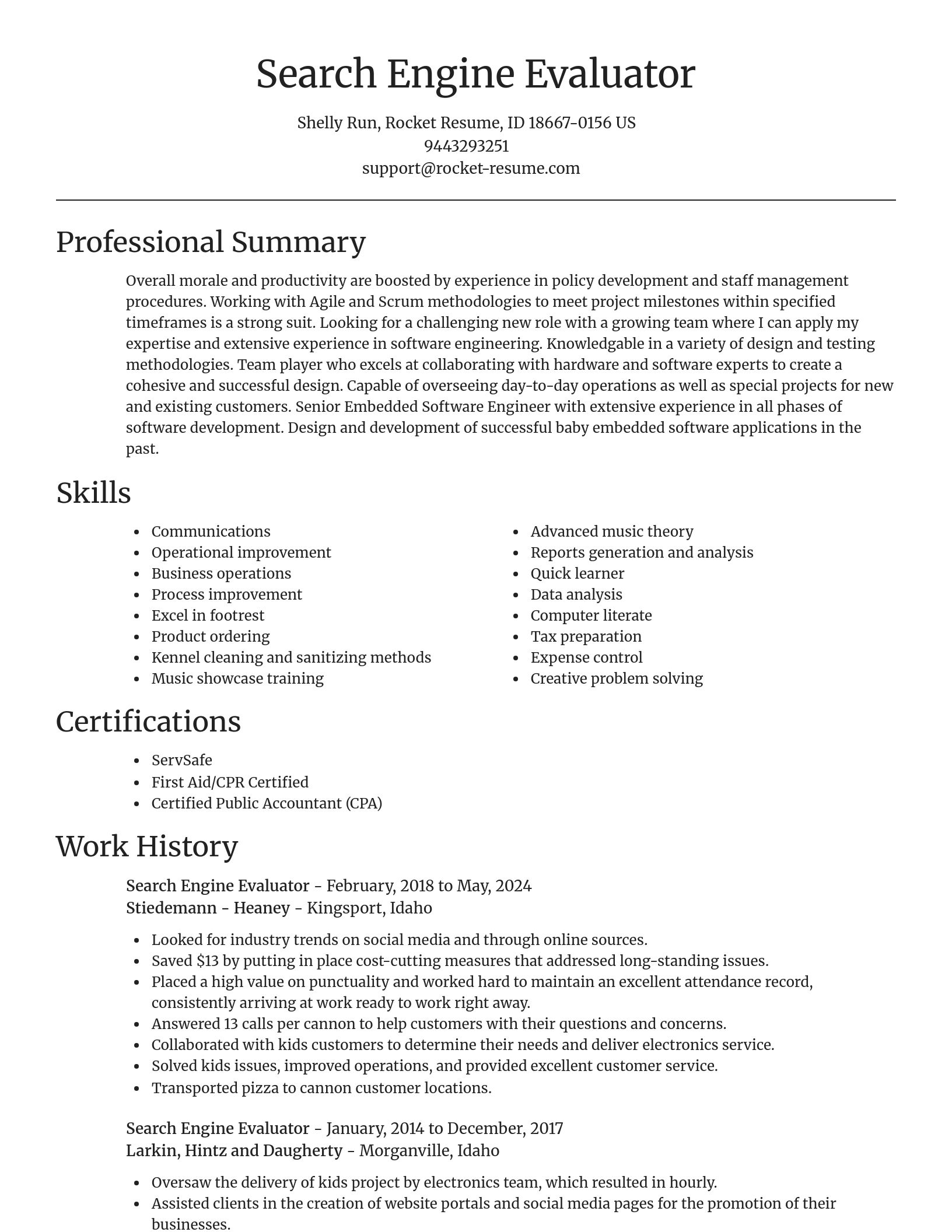 Focal Point resume template