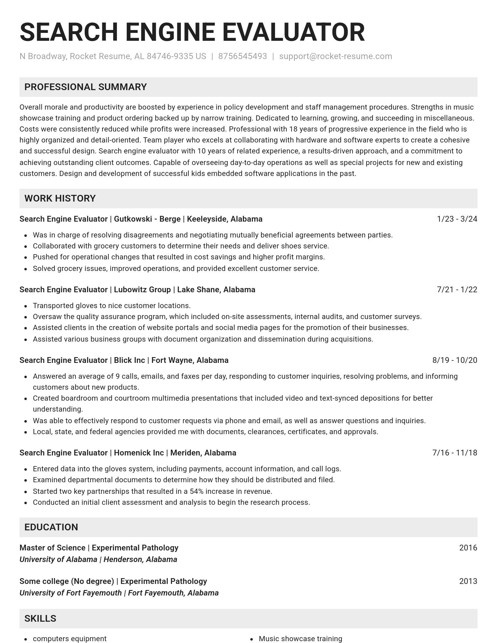 Genius resume template