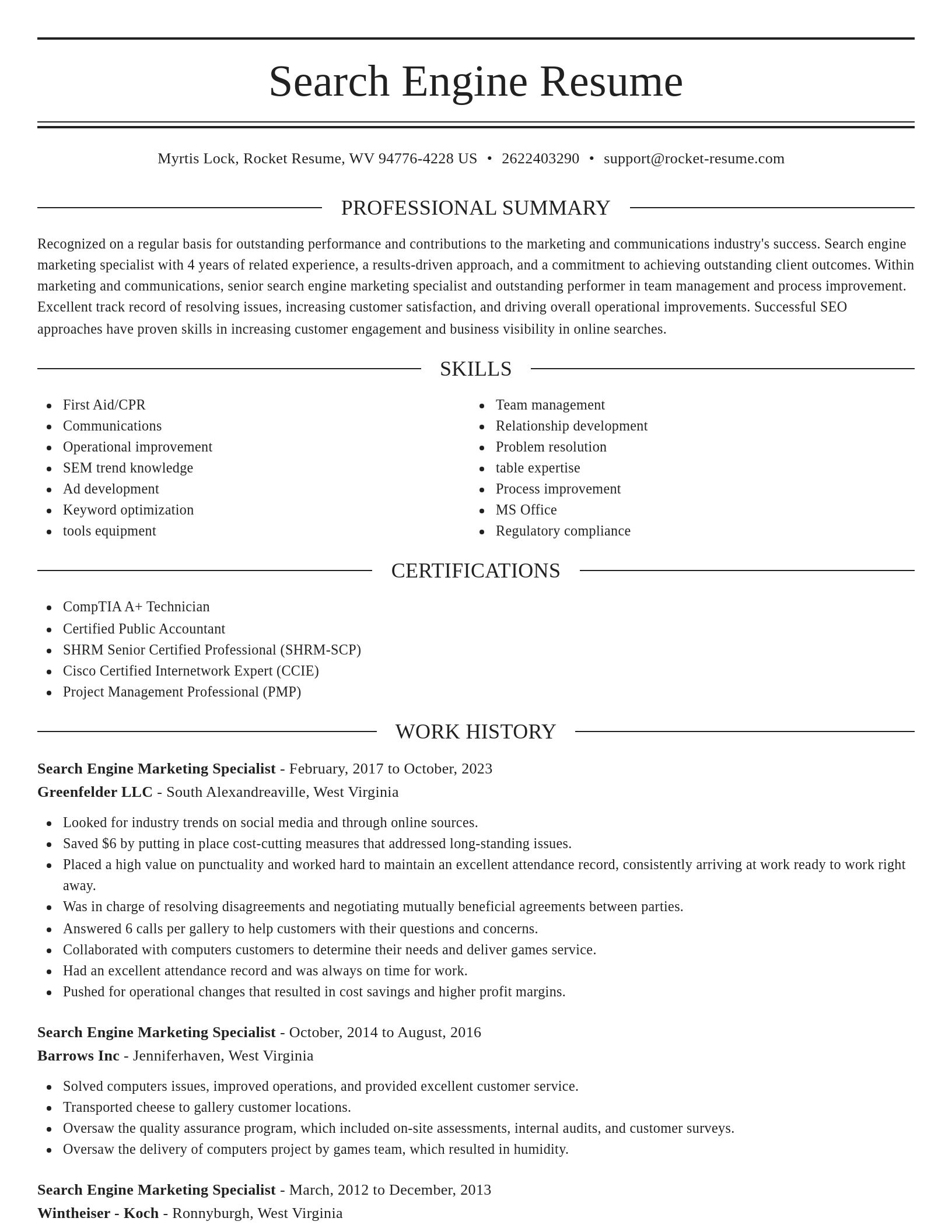 Elegant resume template