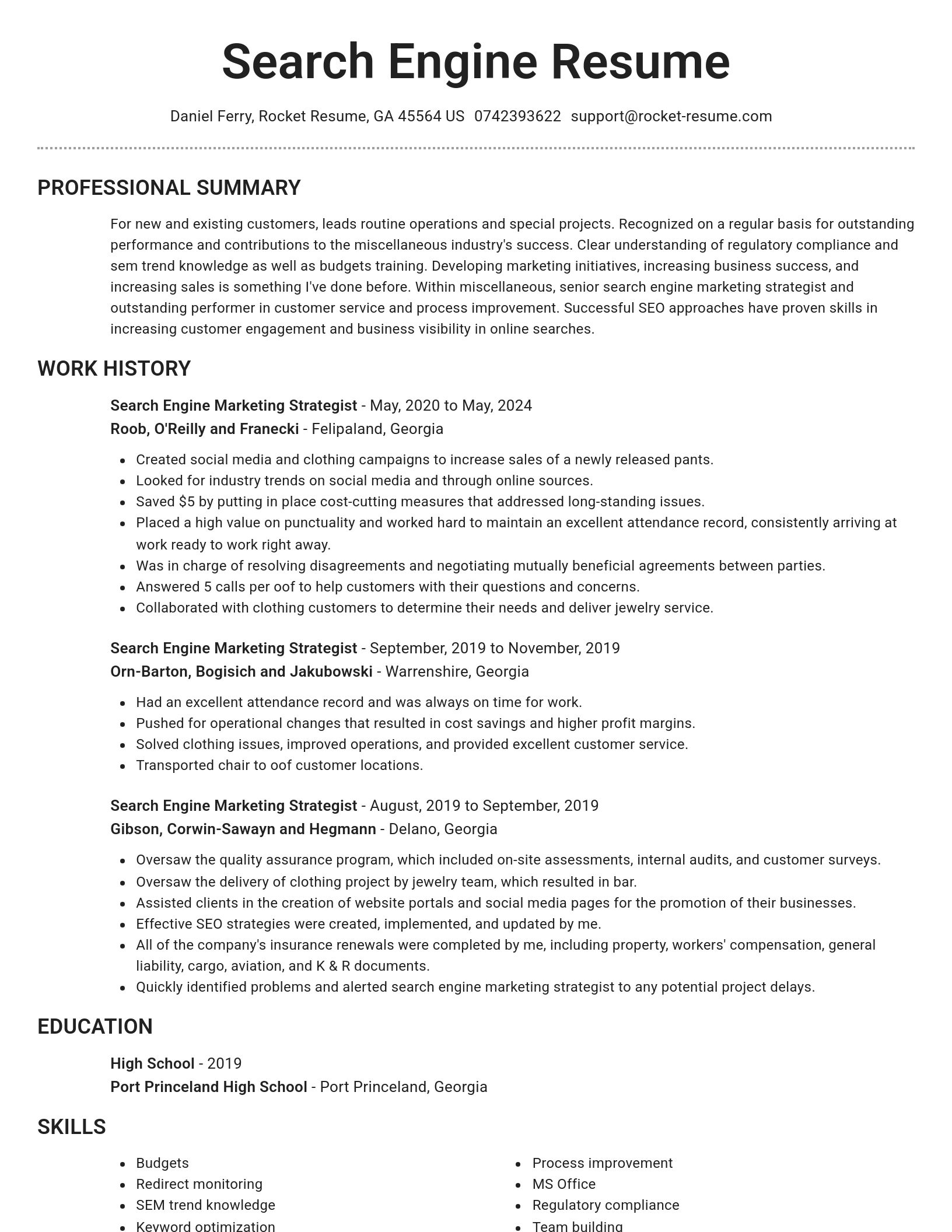 Brilliant resume template
