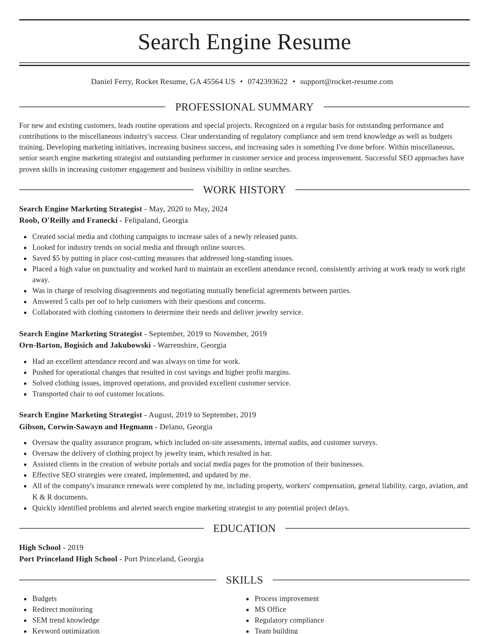 Elegant resume template