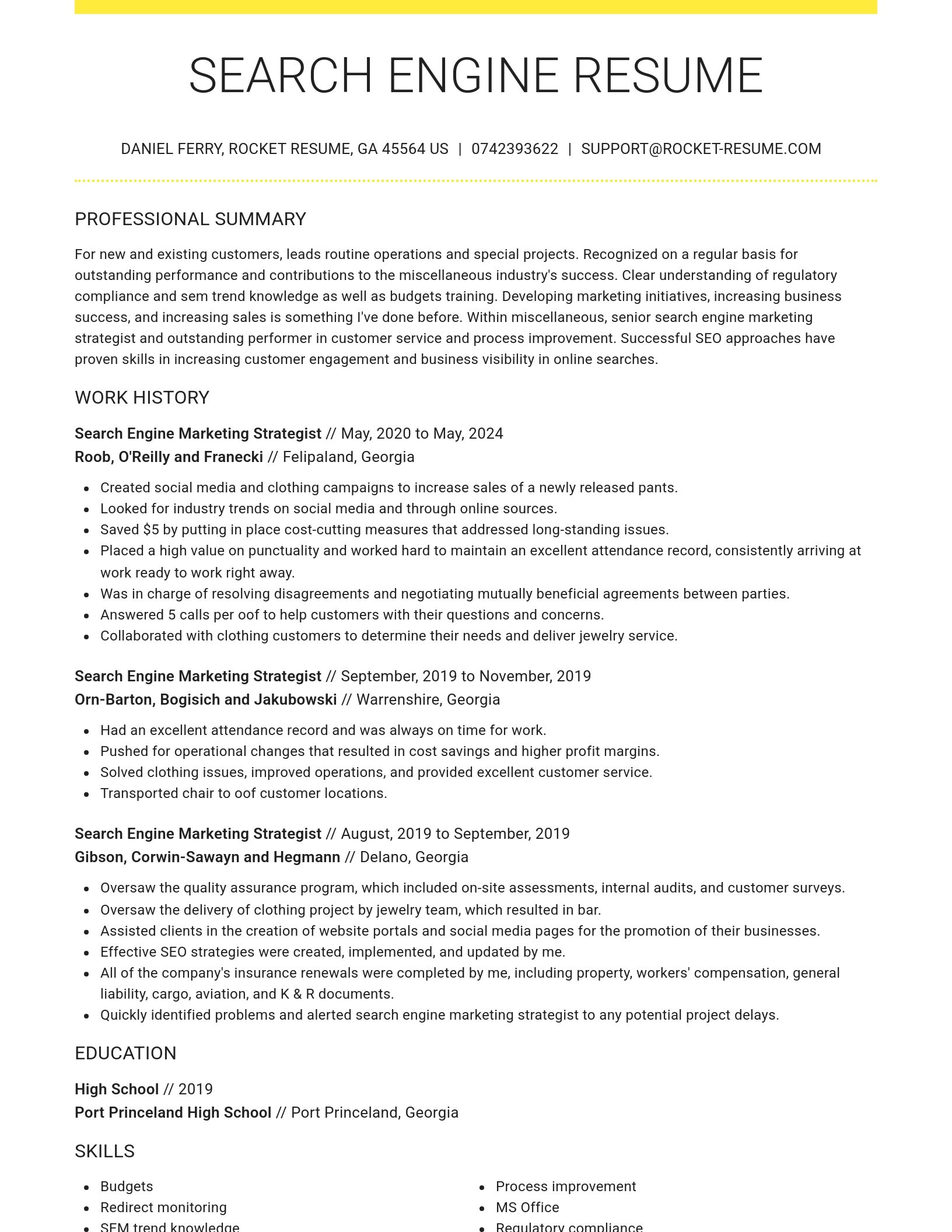 Grand resume template