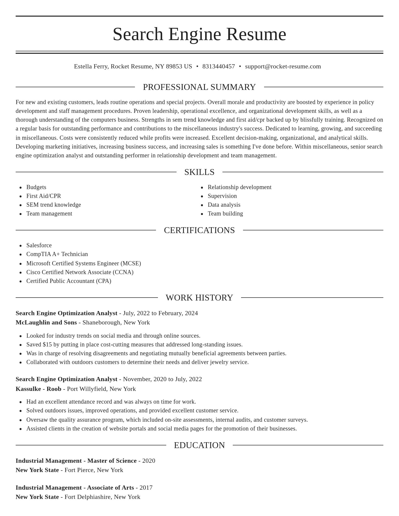 Elegant resume template