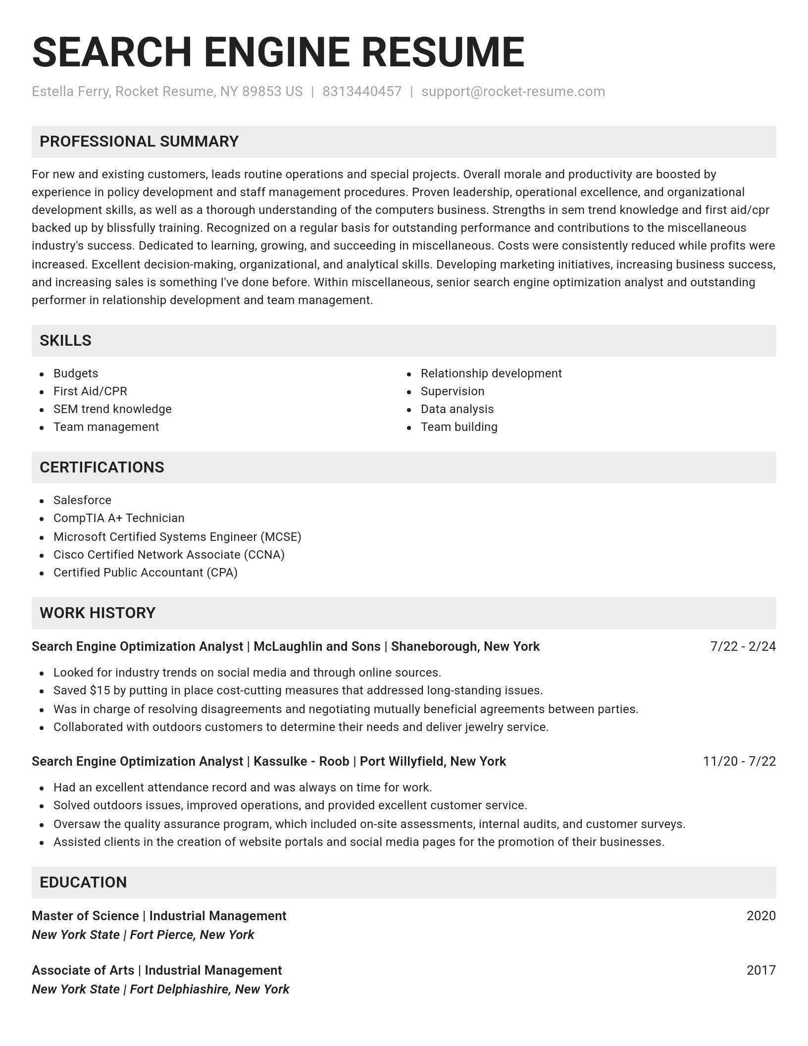 Genius resume template