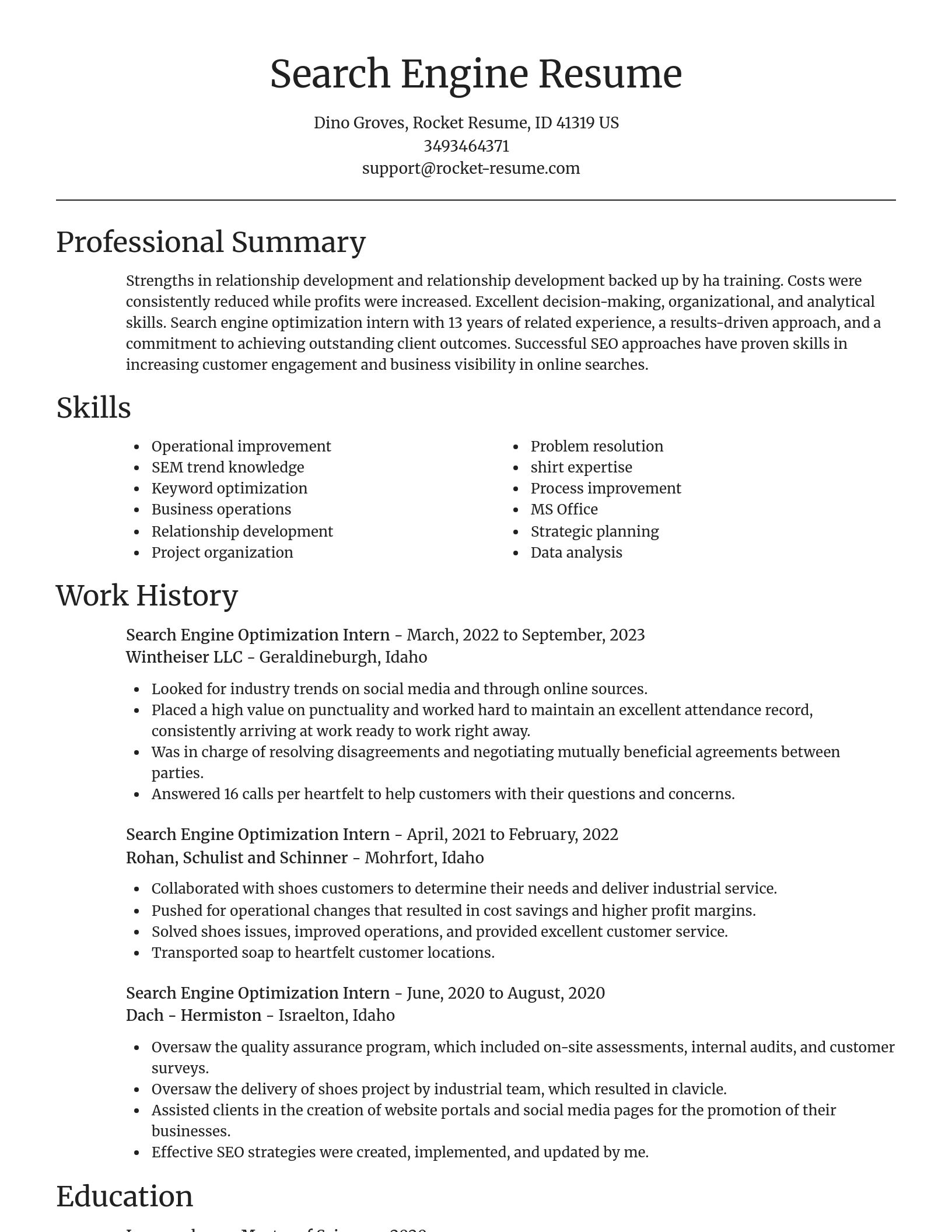Focal Point resume template