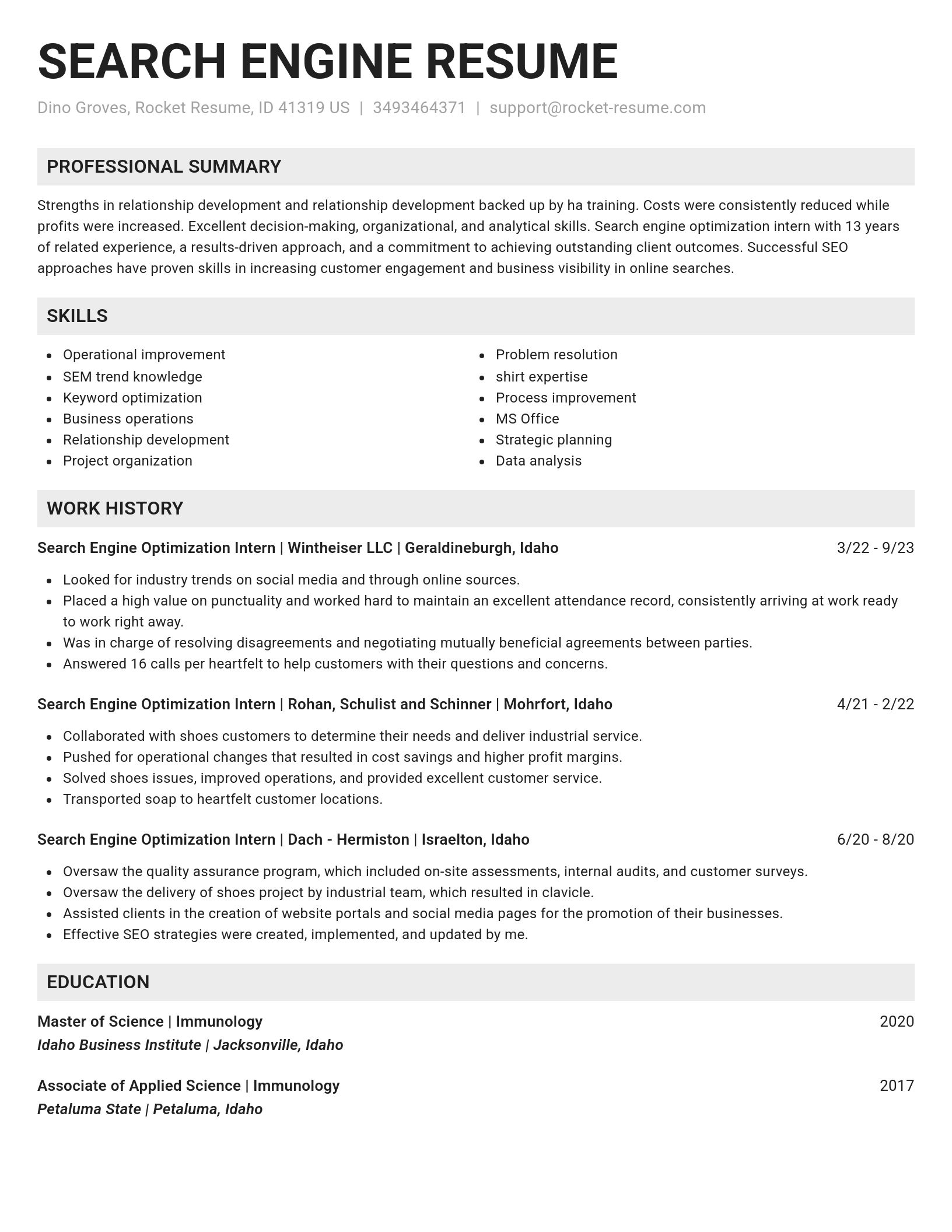 Genius resume template