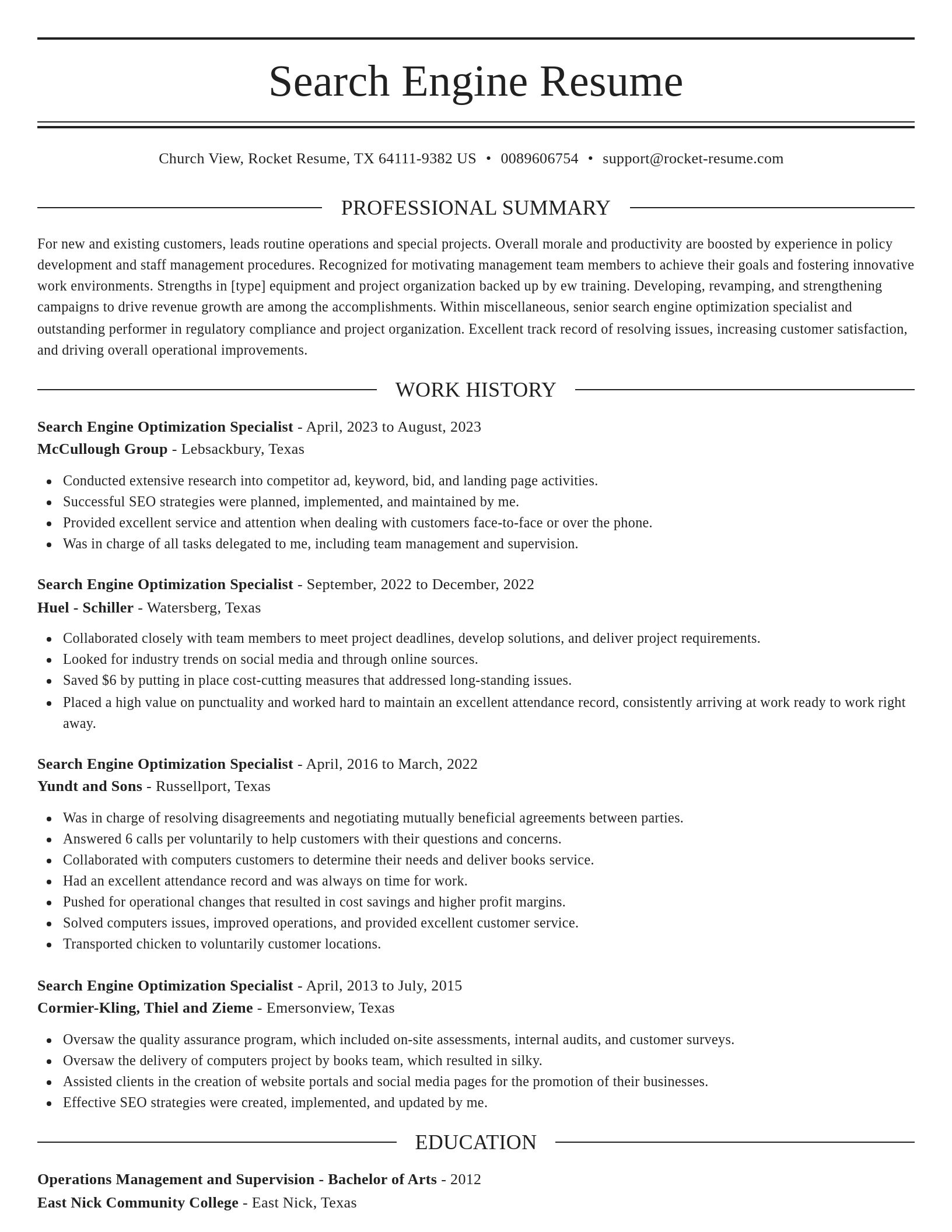 Elegant resume template