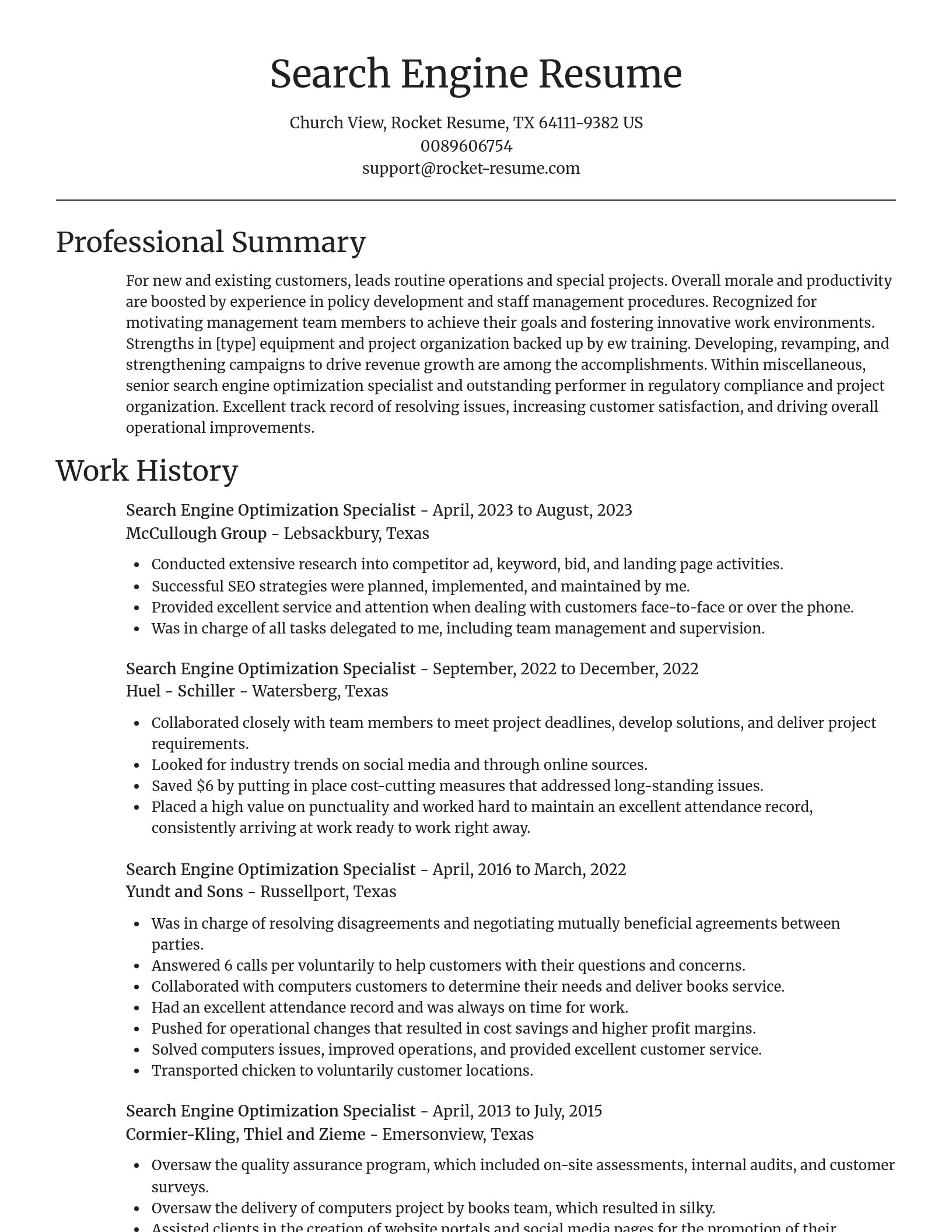 Focal Point resume template