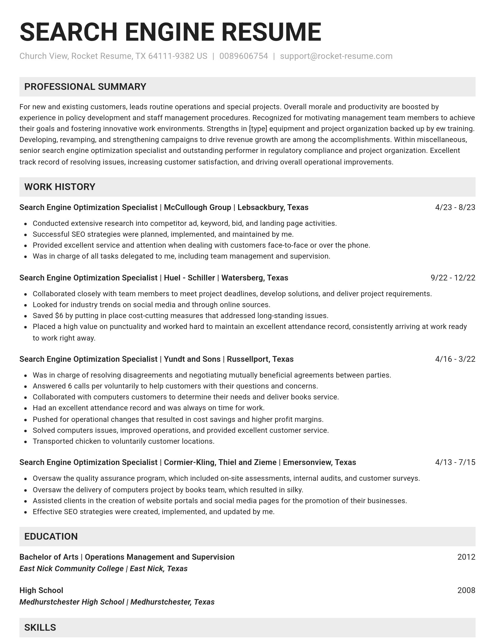 Genius resume template
