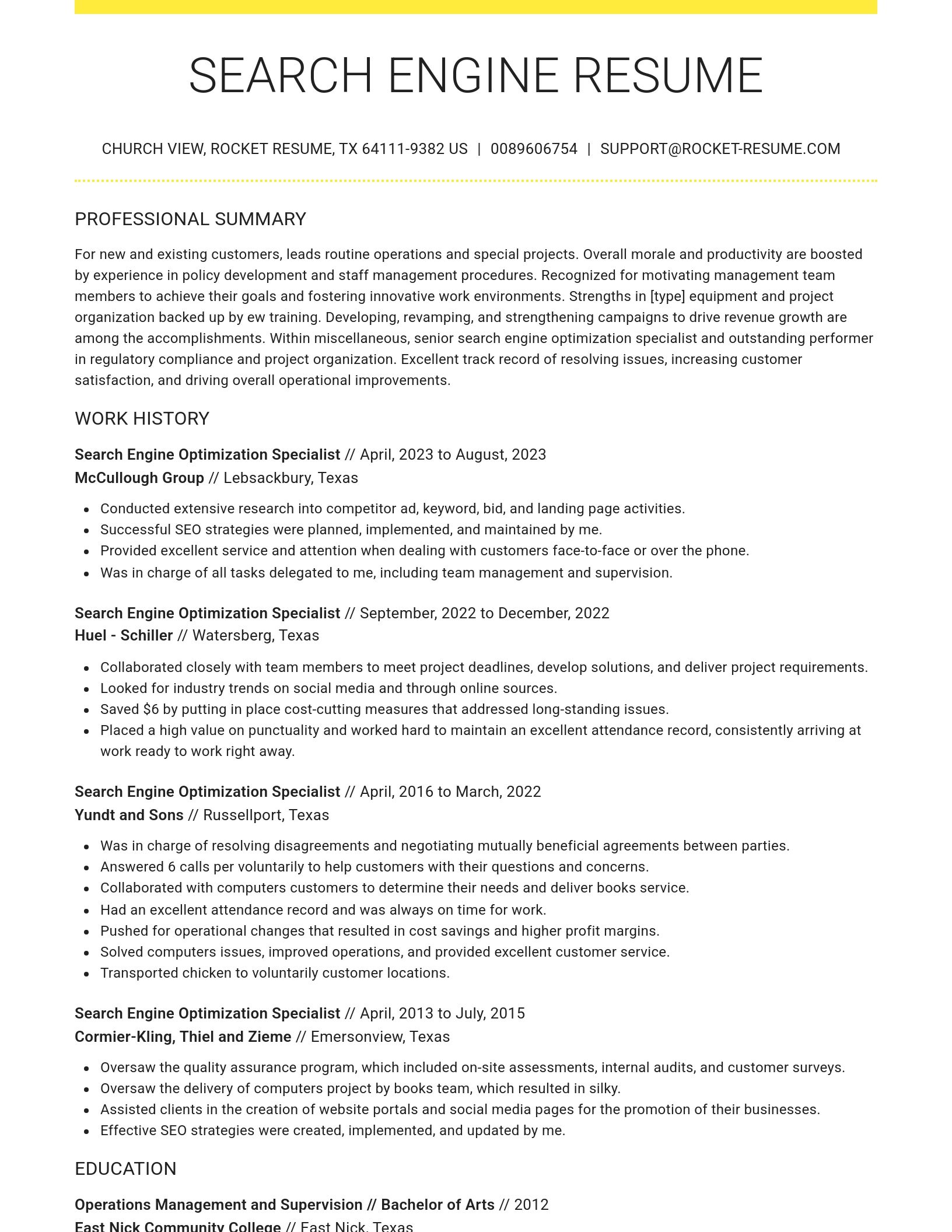 Grand resume template