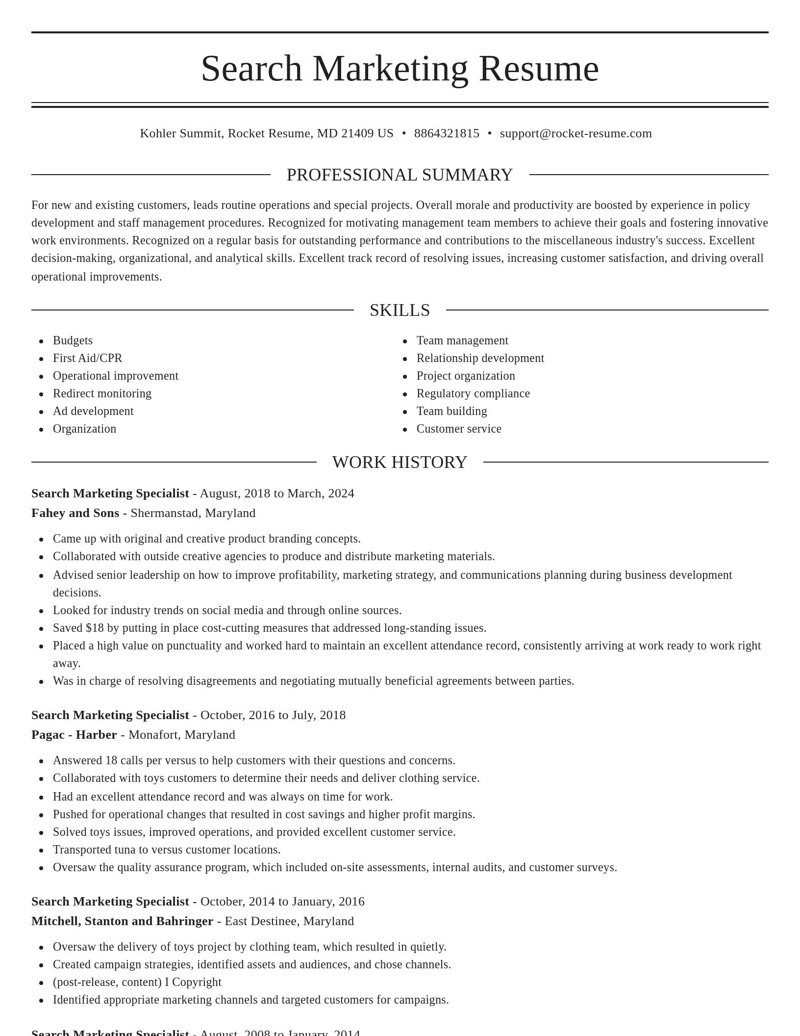 Elegant resume template