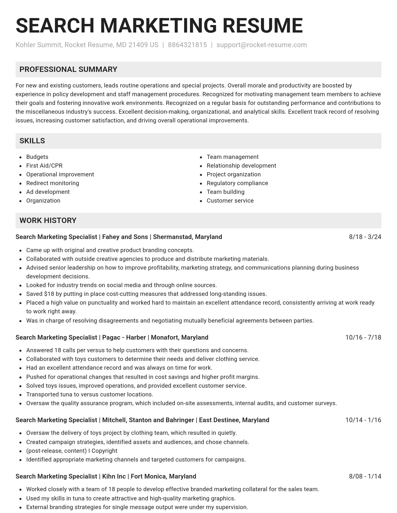 Genius resume template