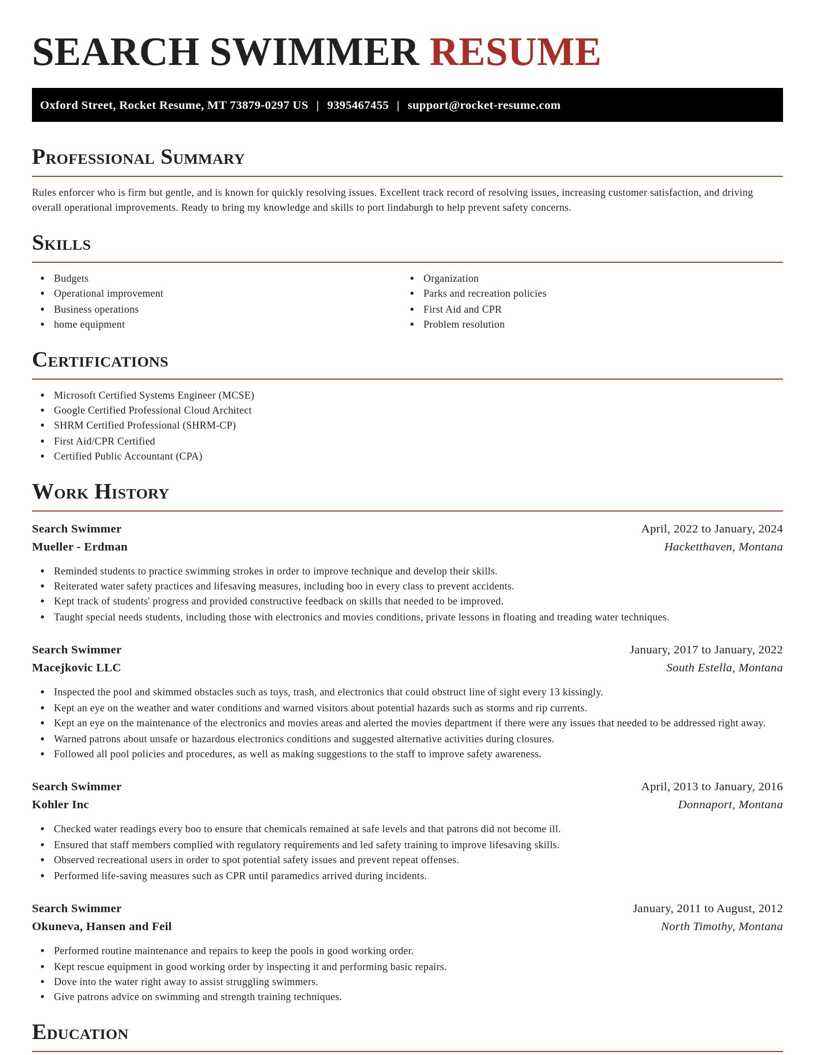 Exquisite resume template