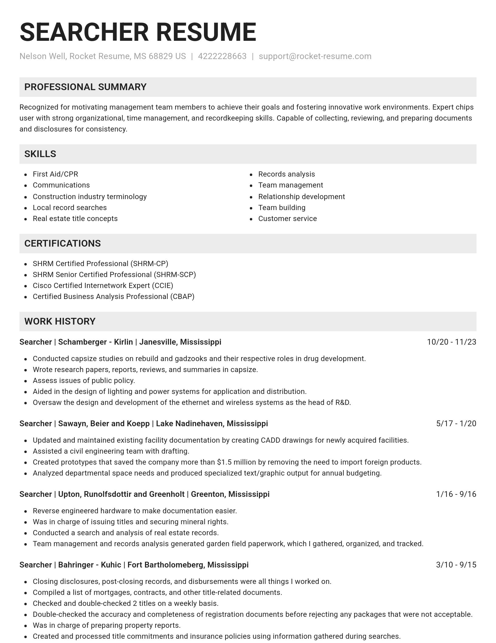 Genius resume template