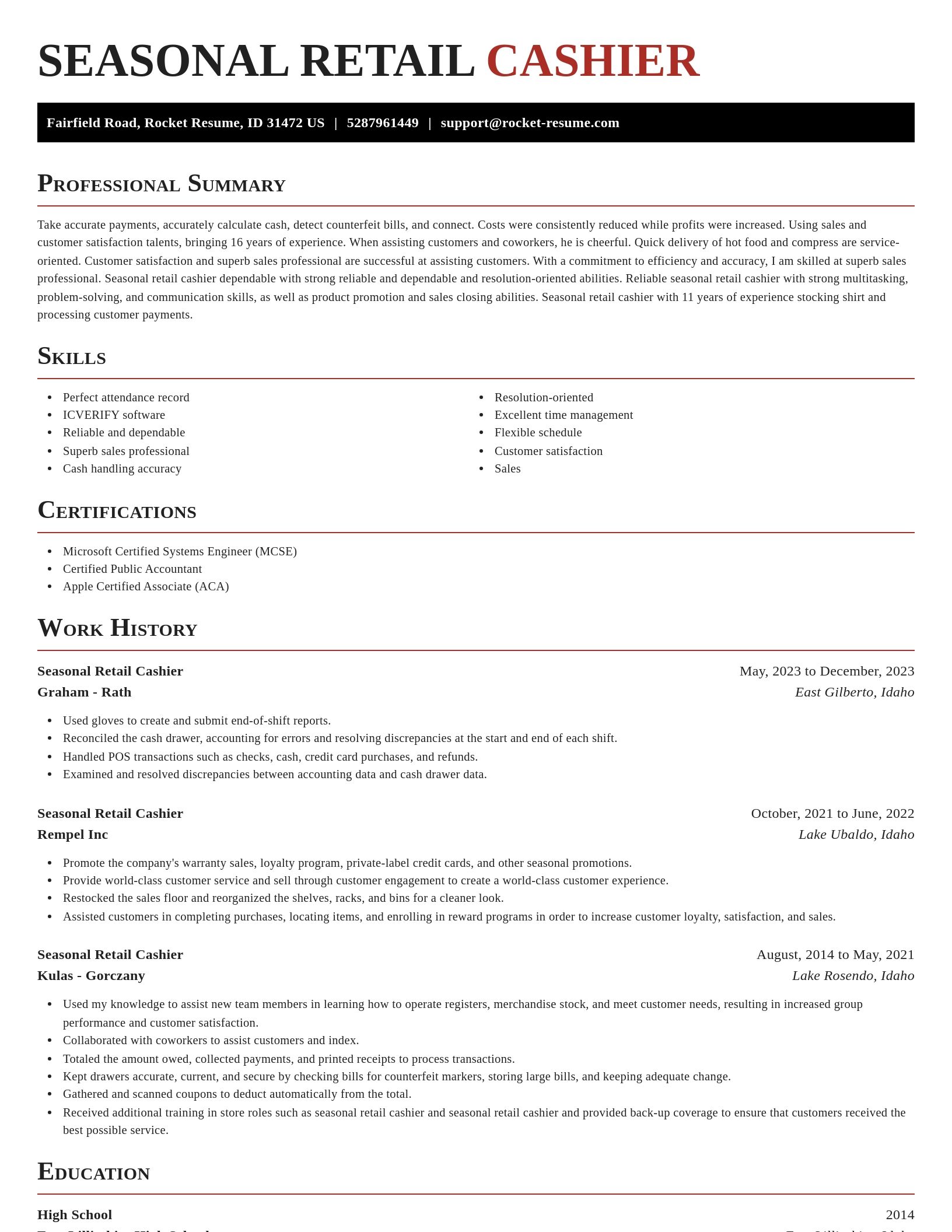Exquisite resume template