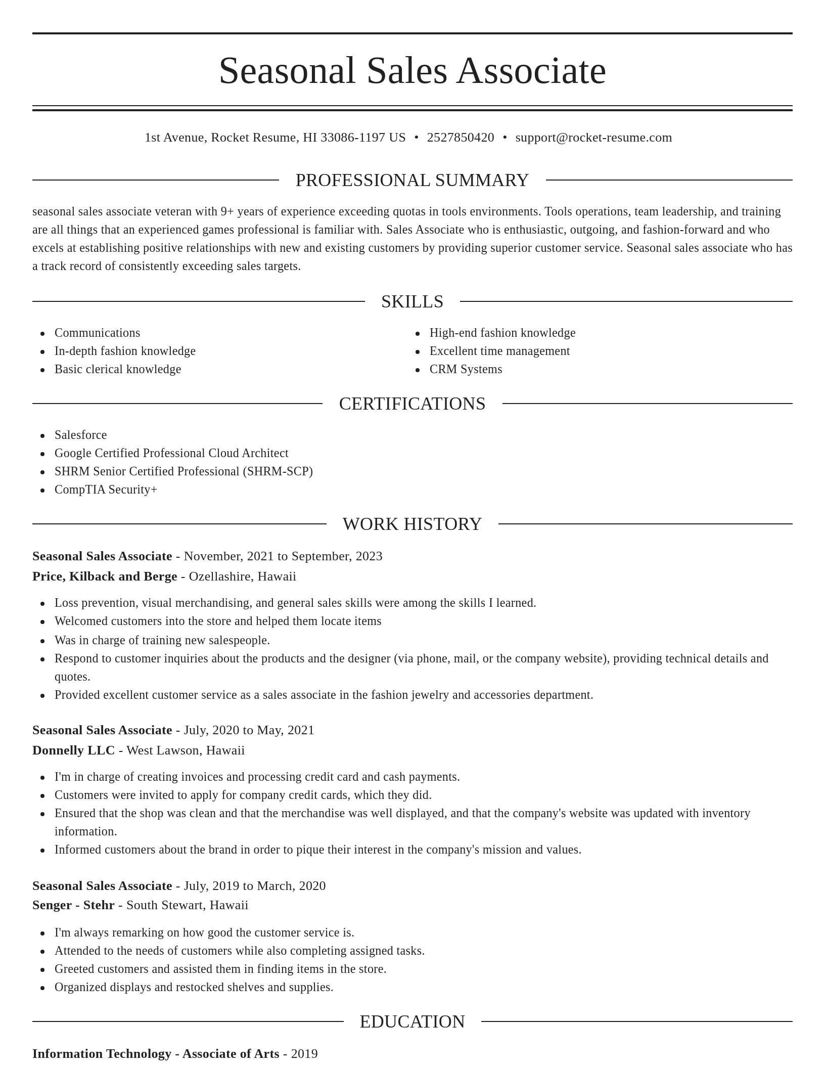 Elegant resume template