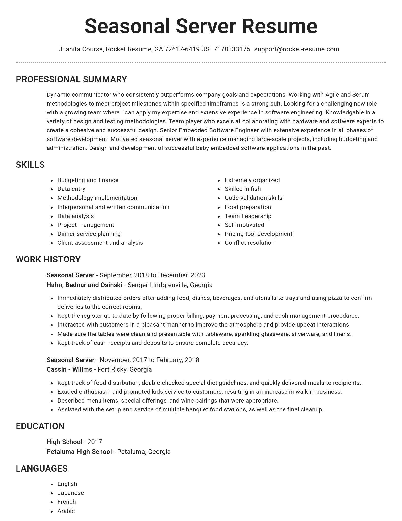 Brilliant resume template