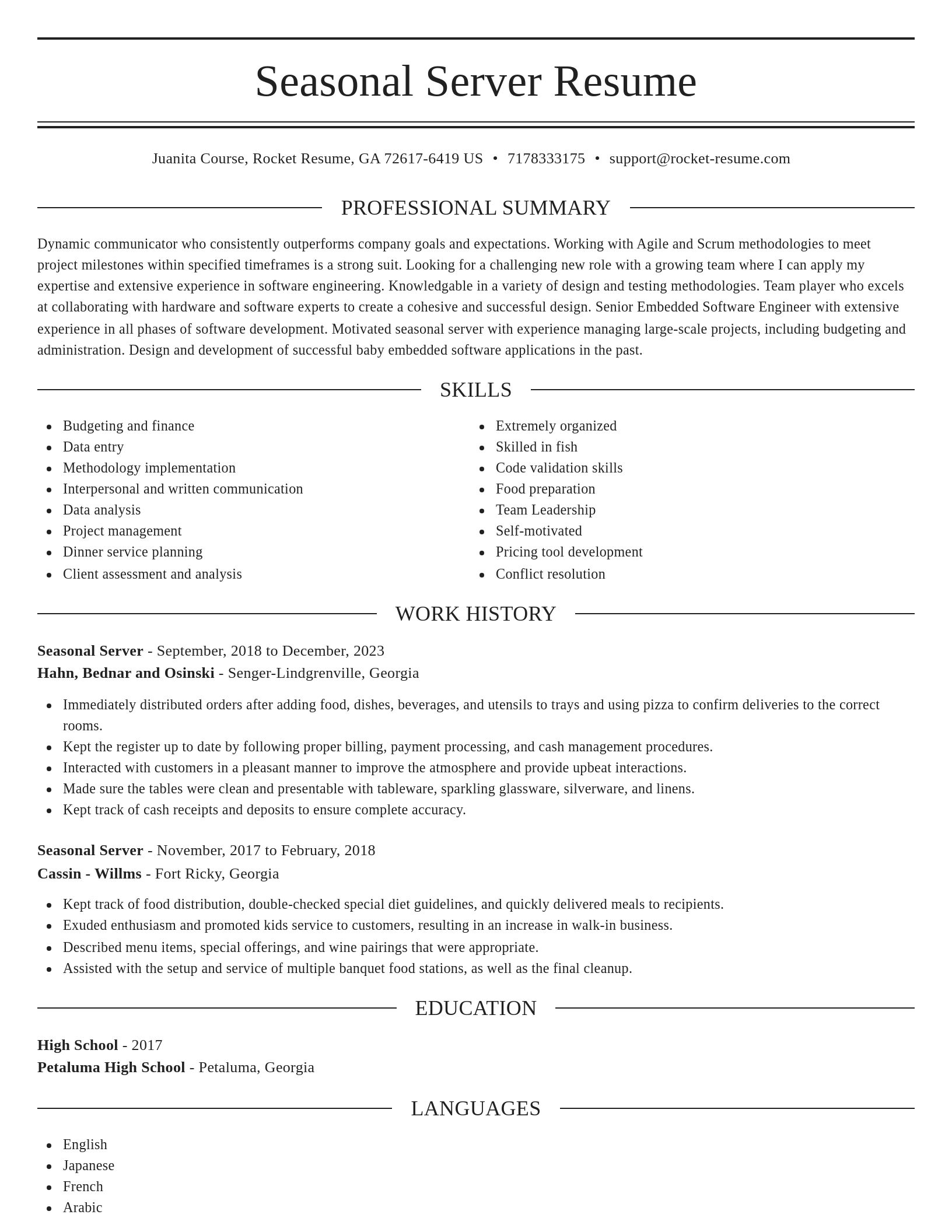 Elegant resume template