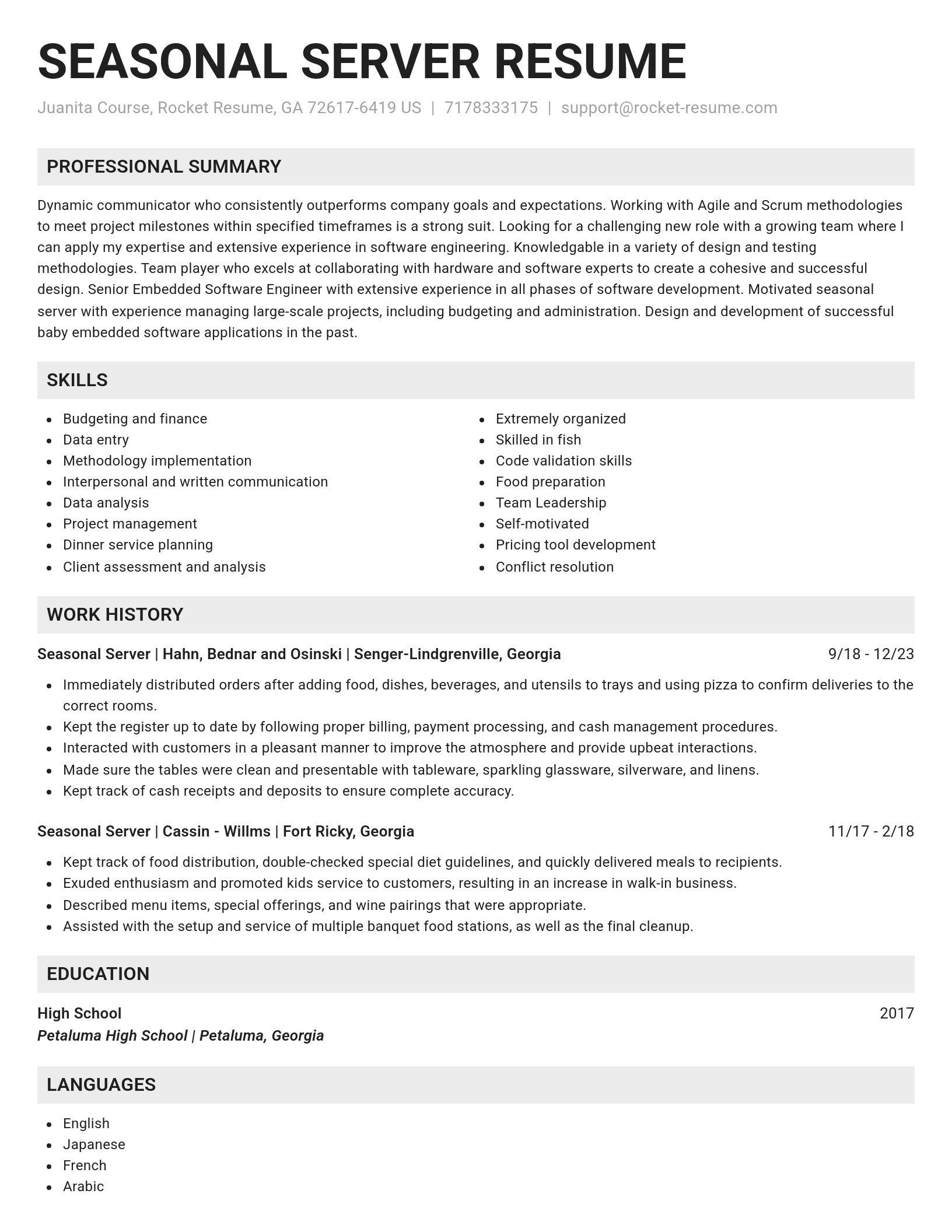 Genius resume template