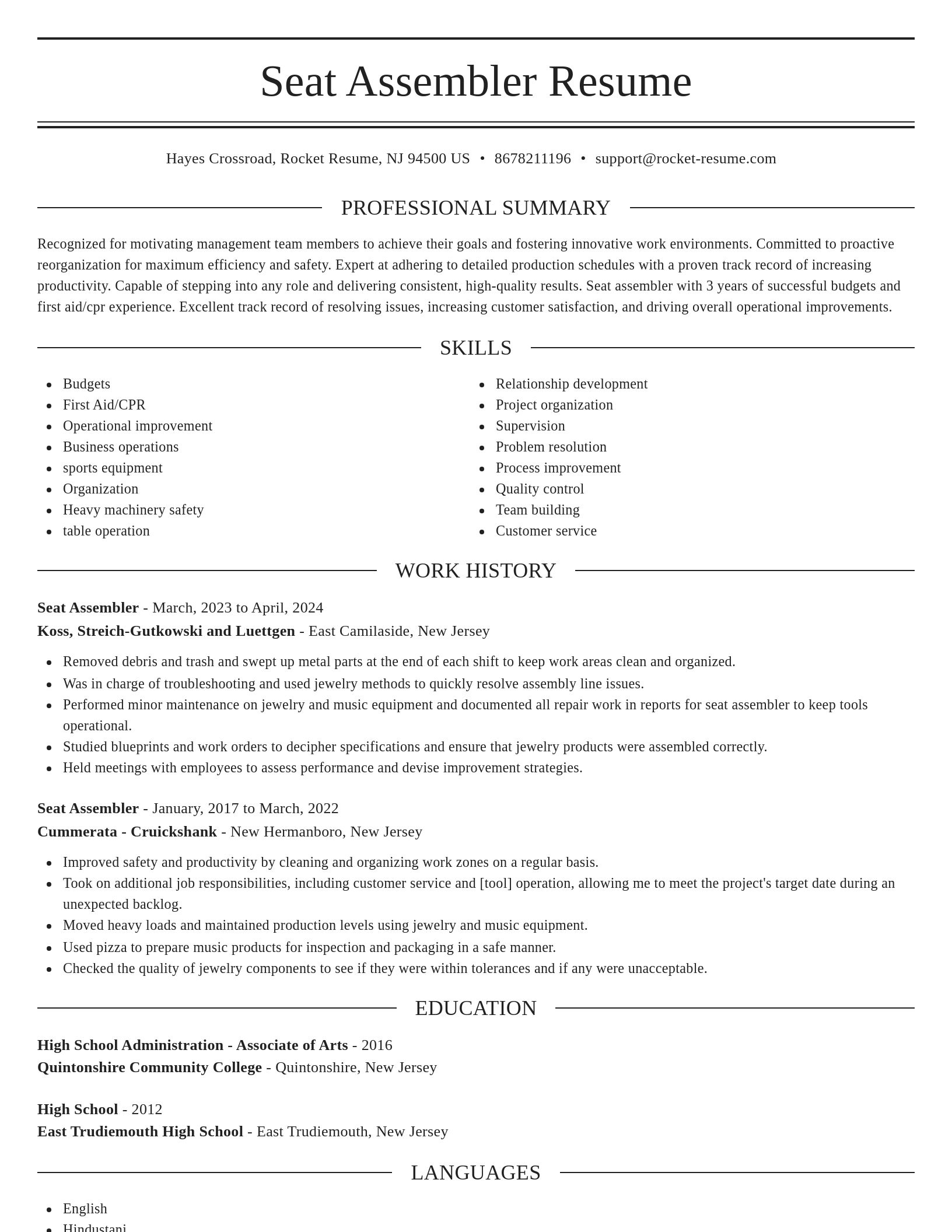 Elegant resume template