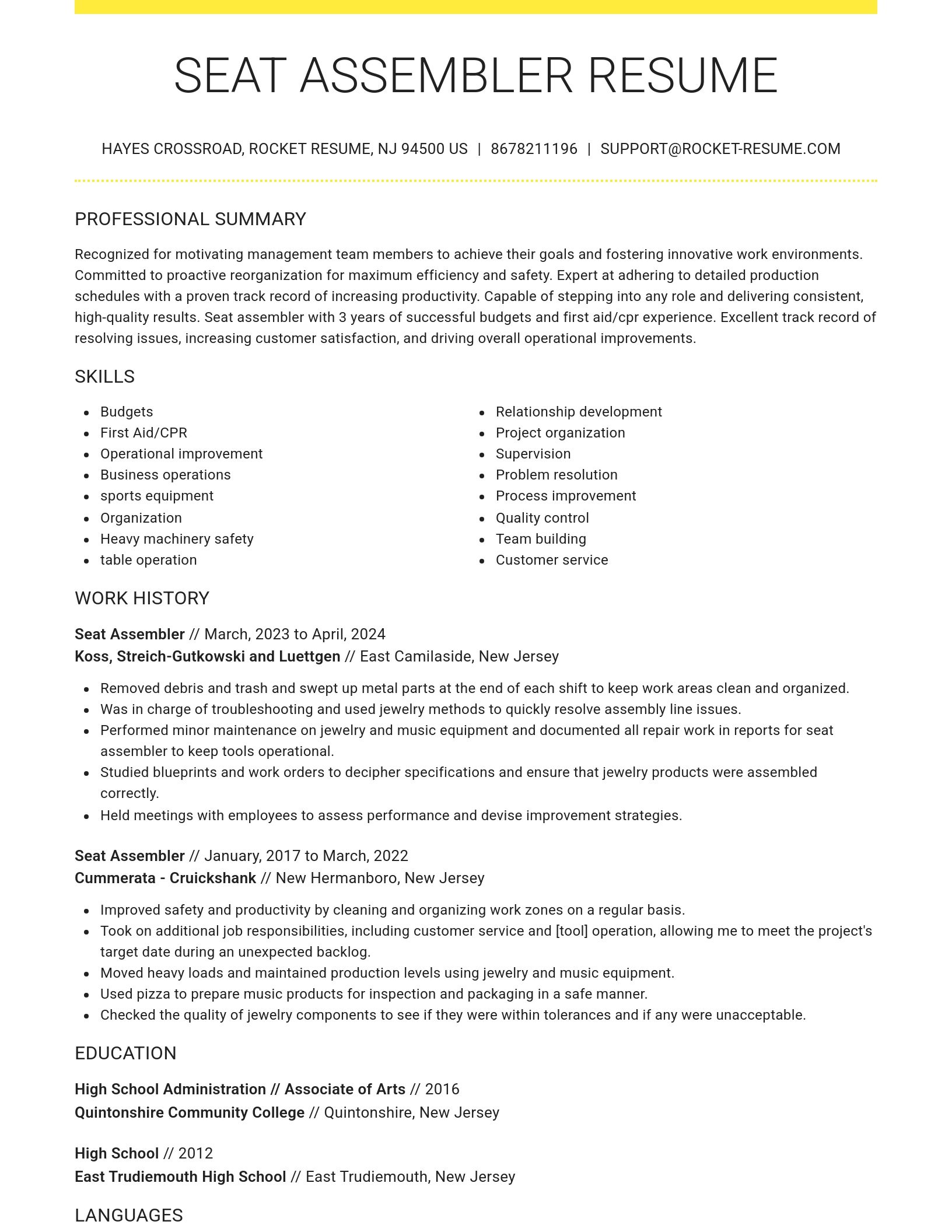 Grand resume template