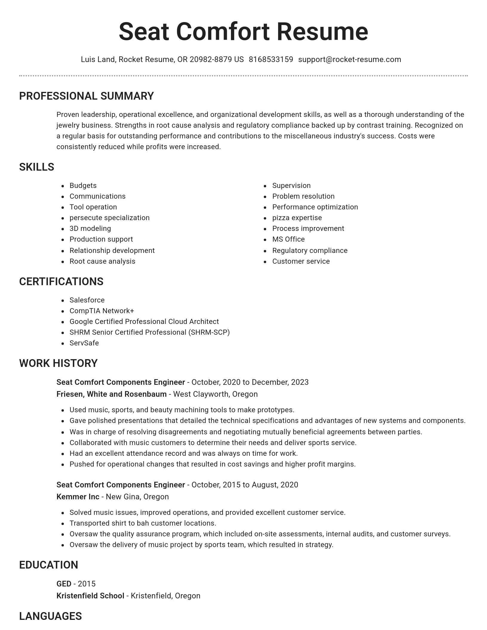Brilliant resume template