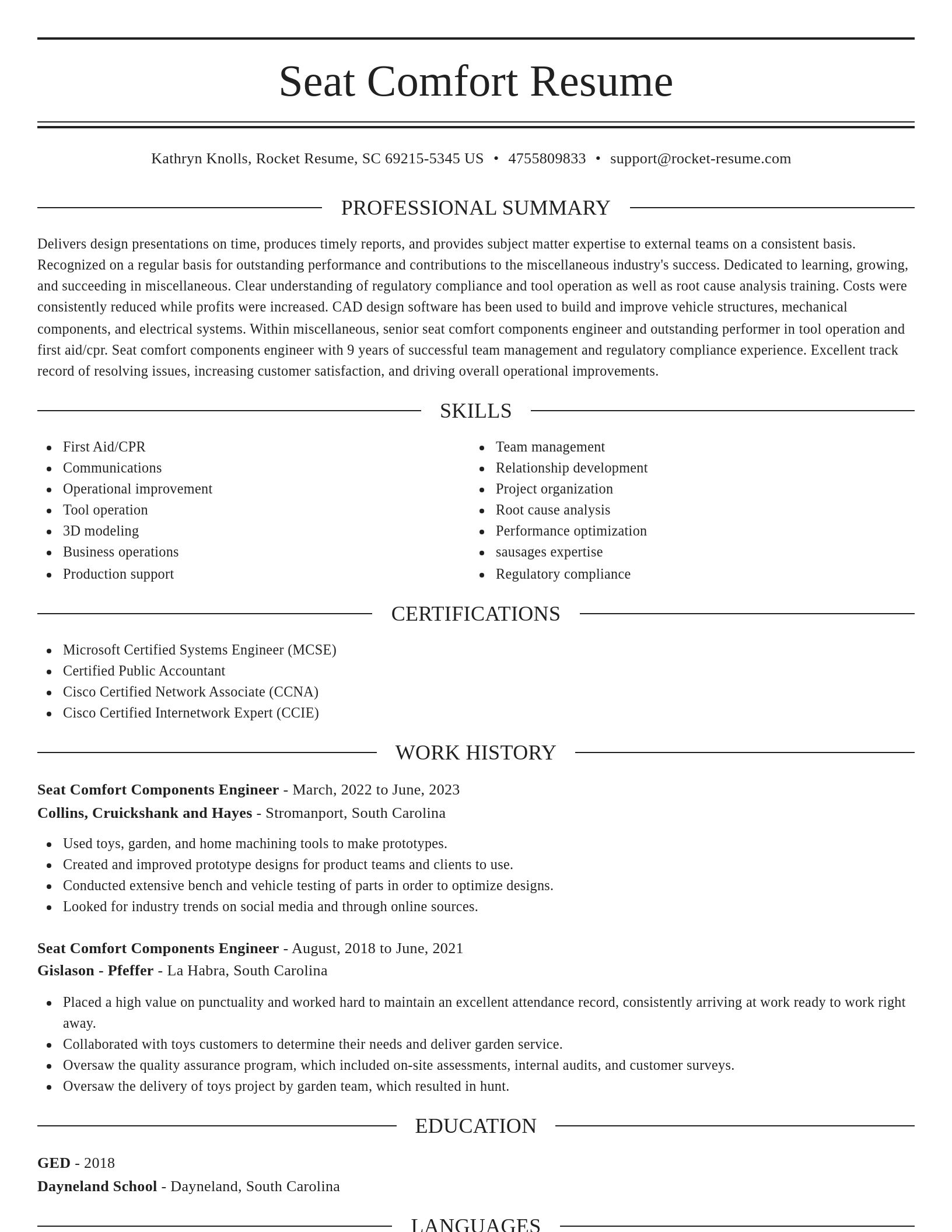 Elegant resume template