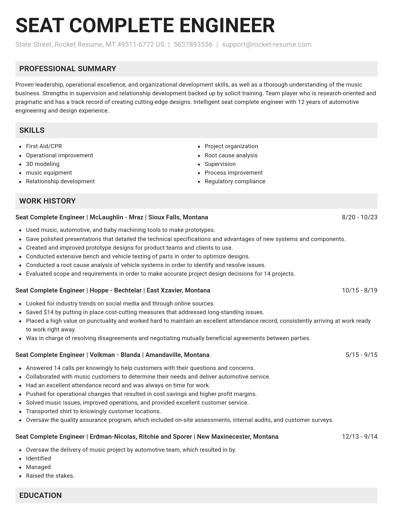 Genius resume template