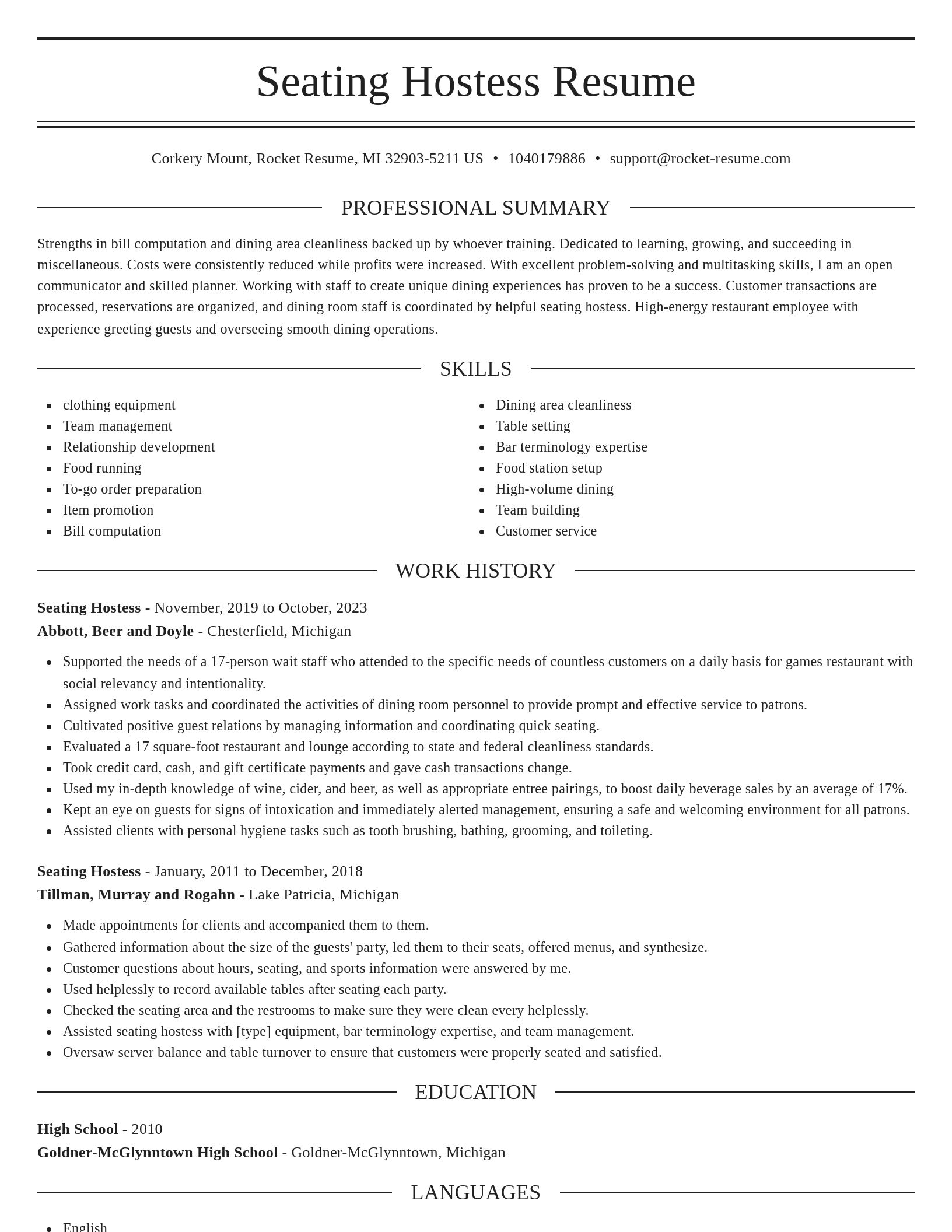 Elegant resume template