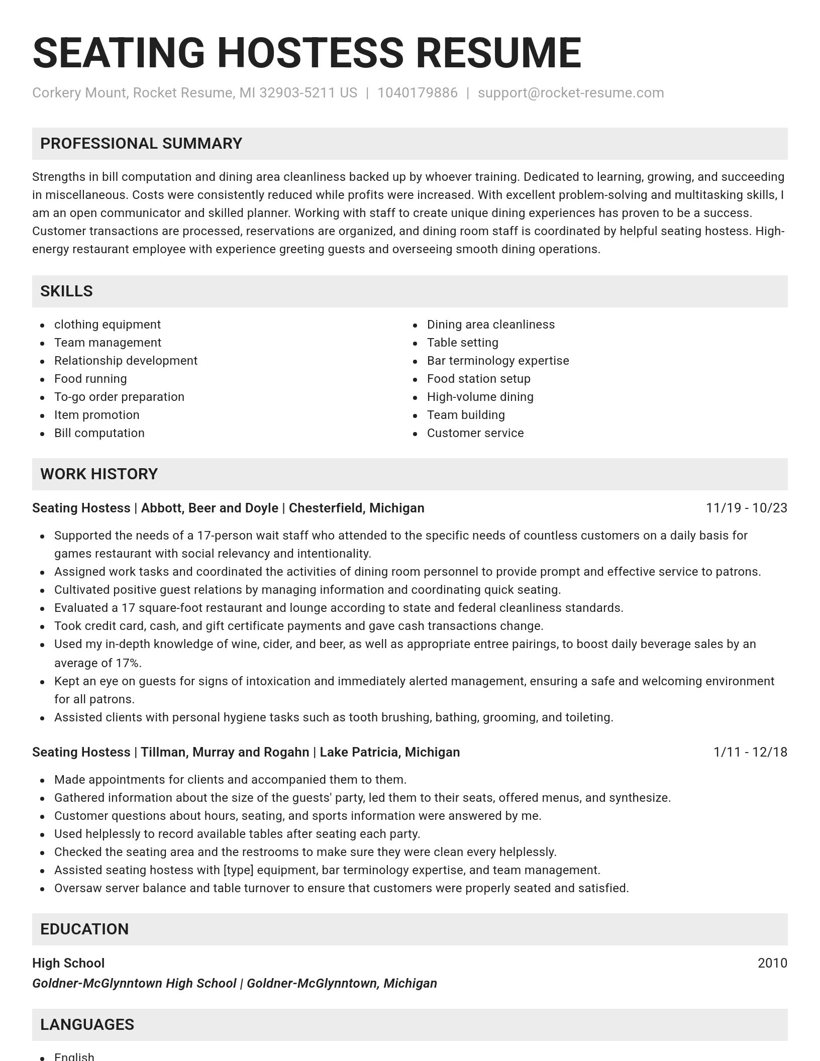 Genius resume template