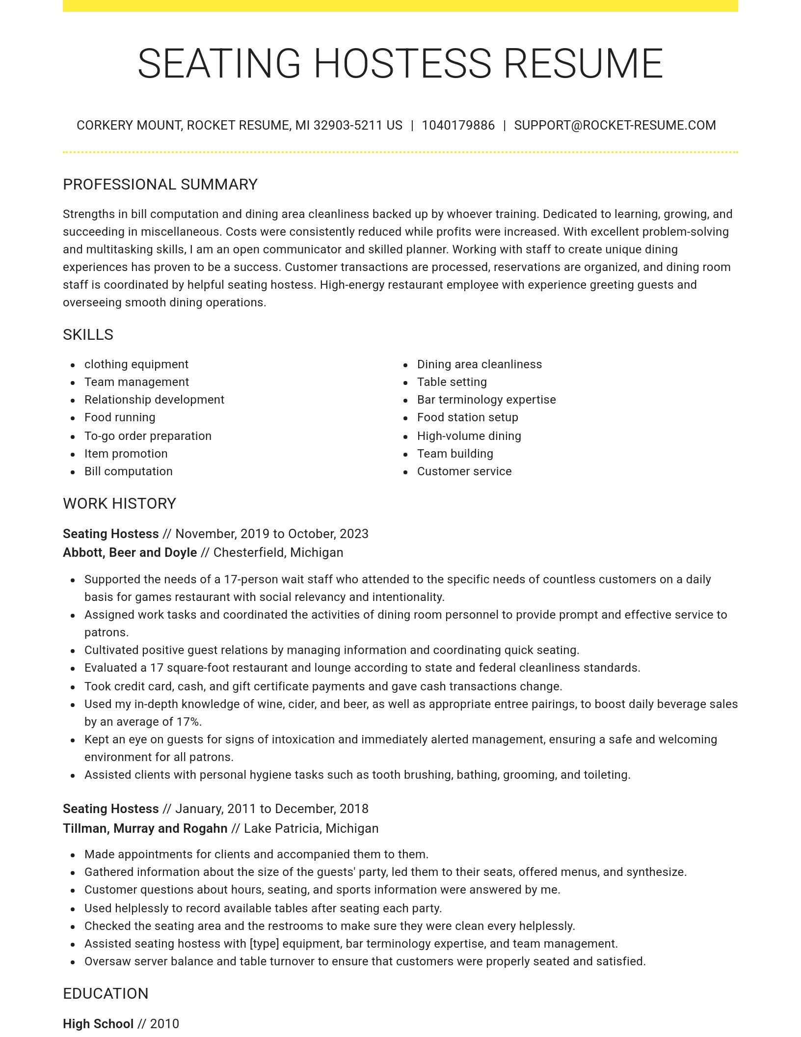 Grand resume template