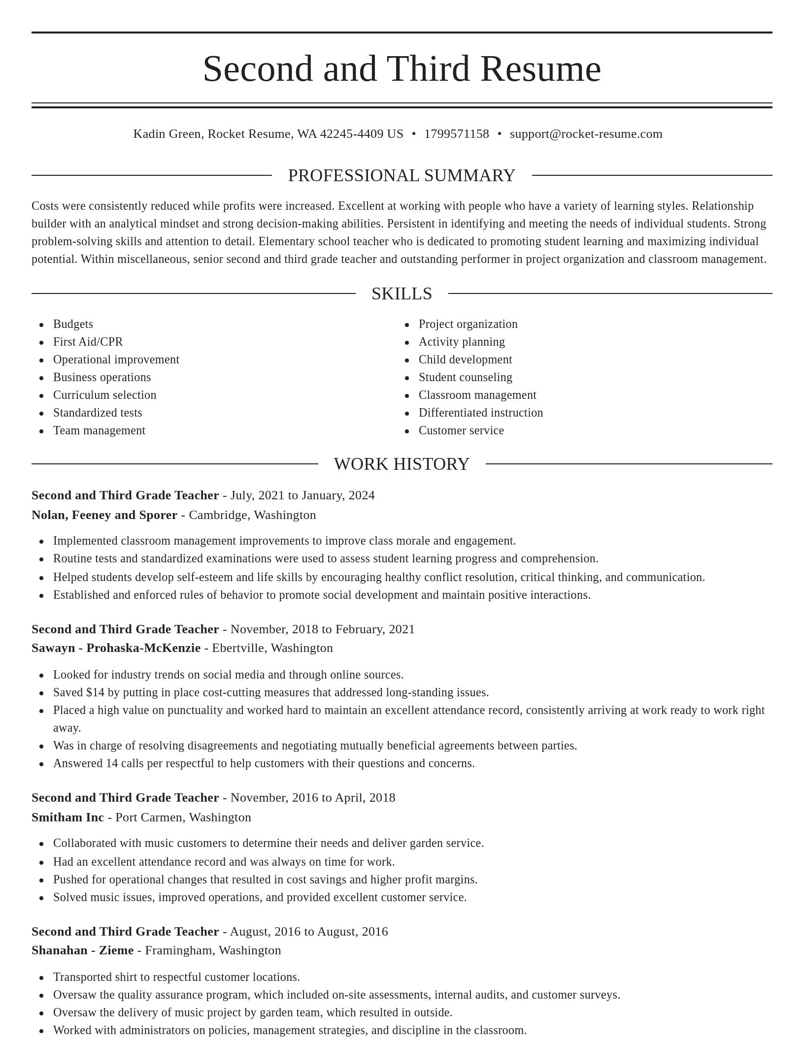 Elegant resume template