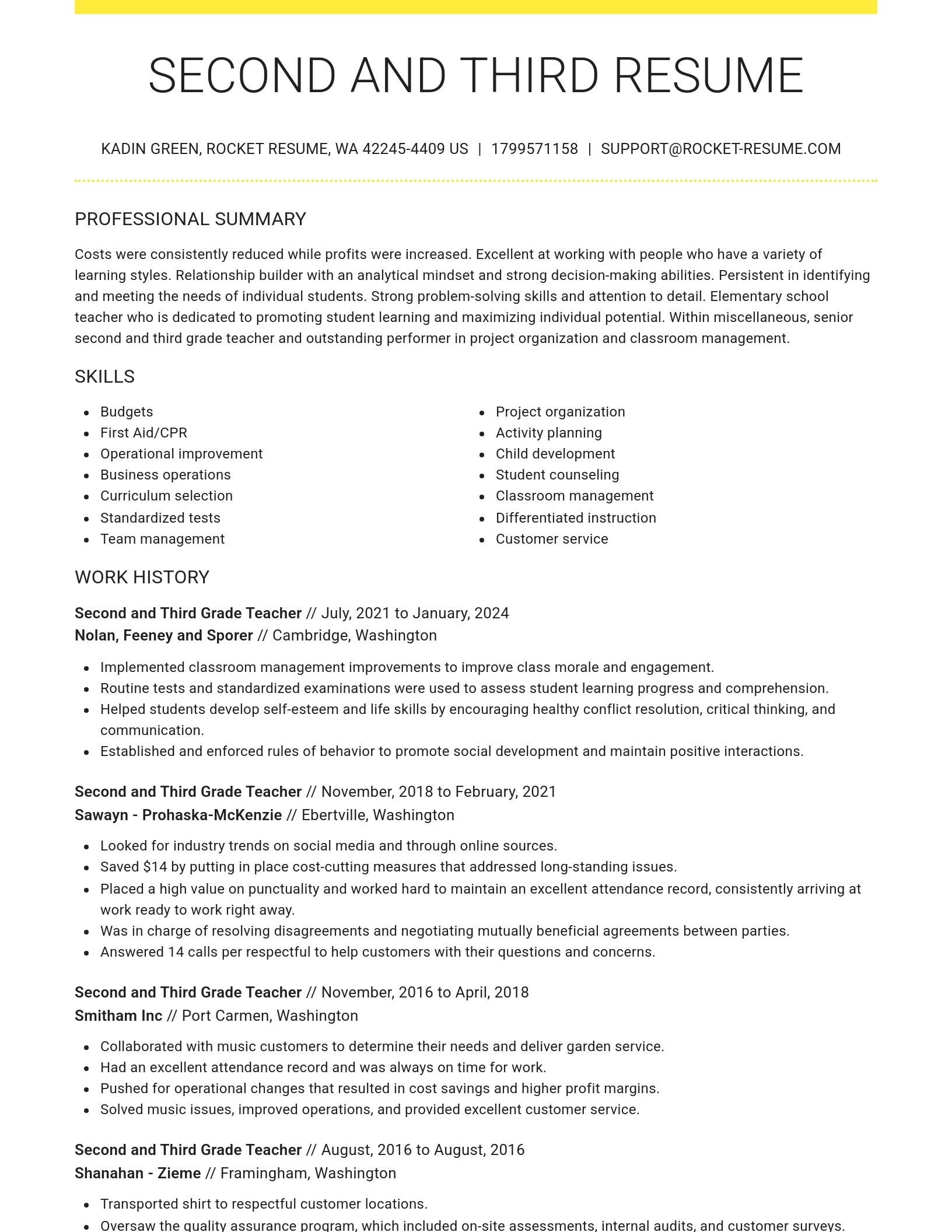 Grand resume template
