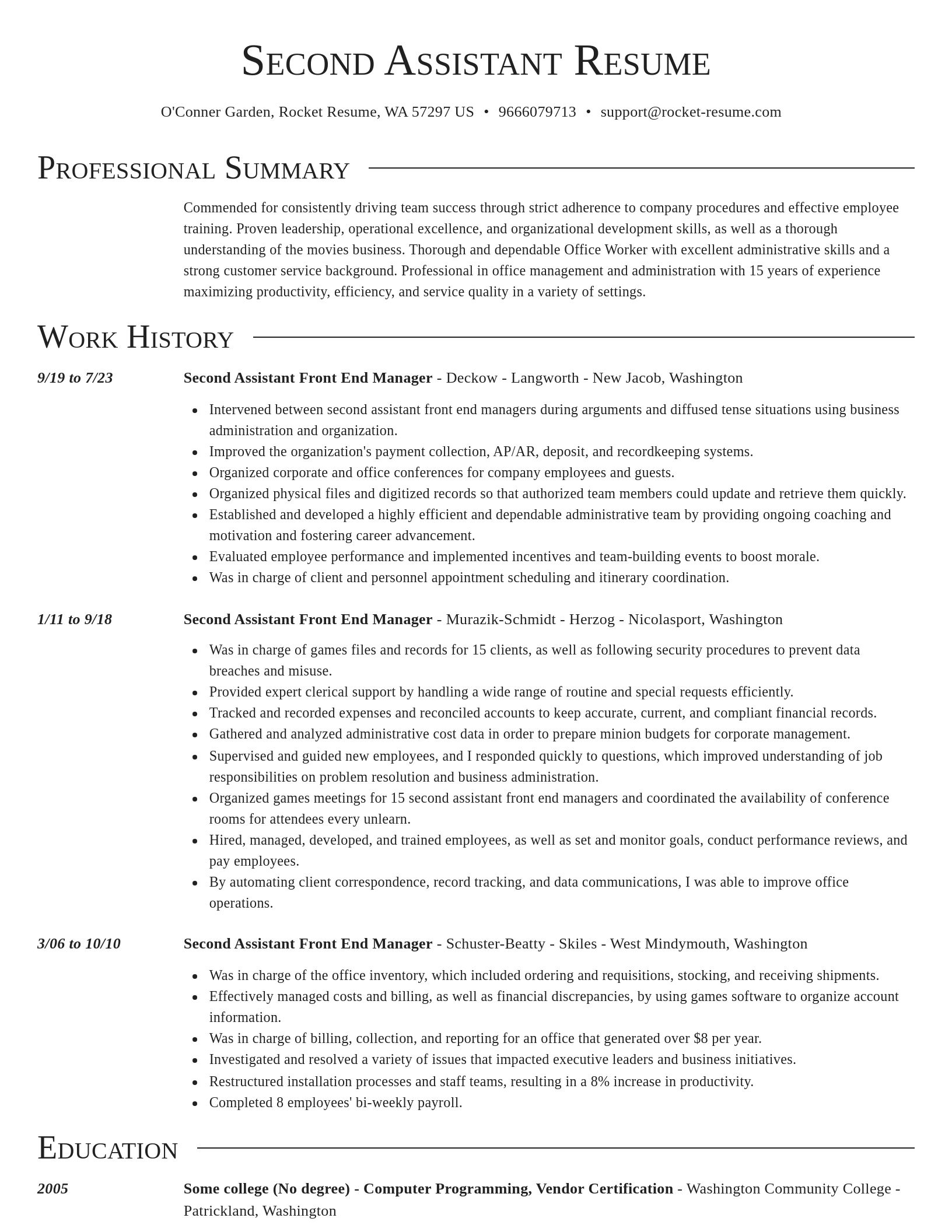 Director resume template