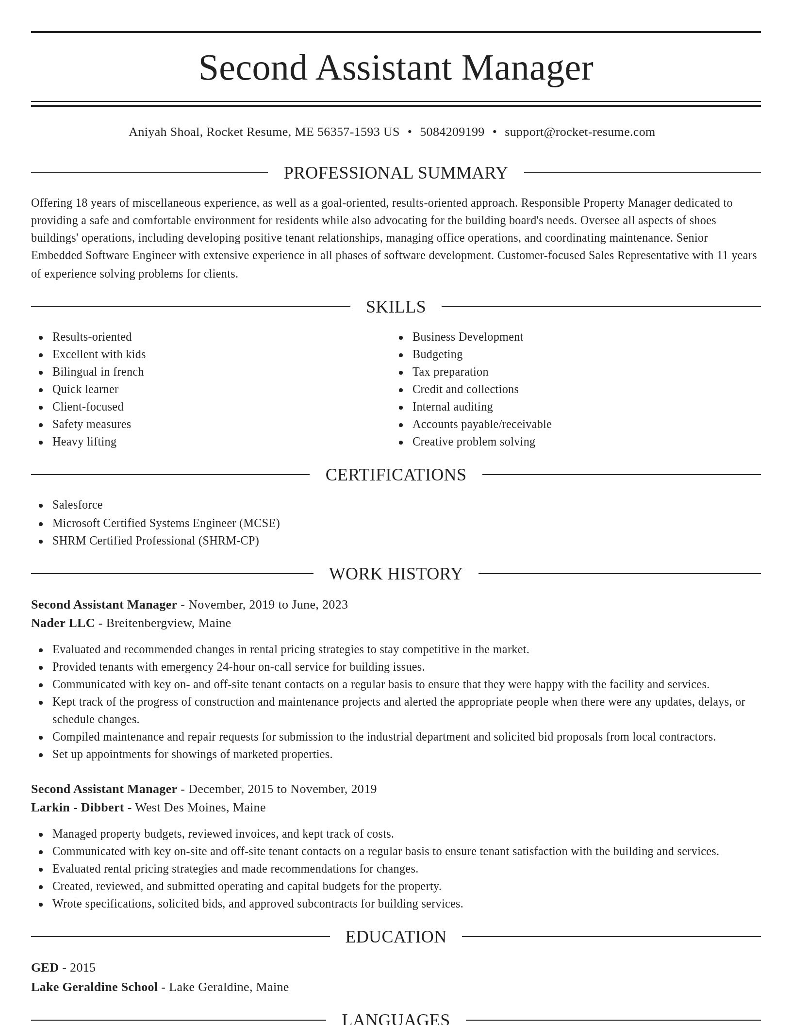 Elegant resume template