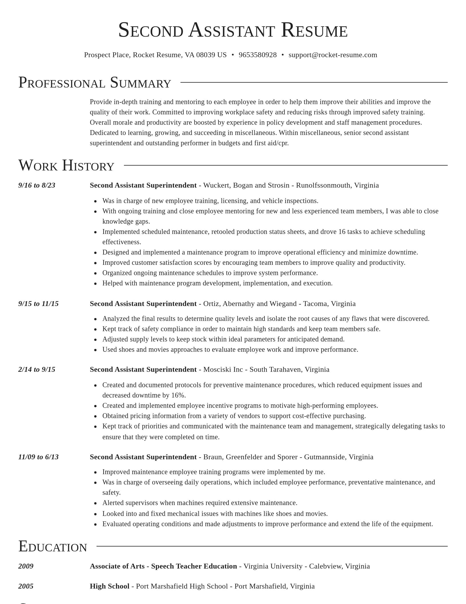 Director resume template