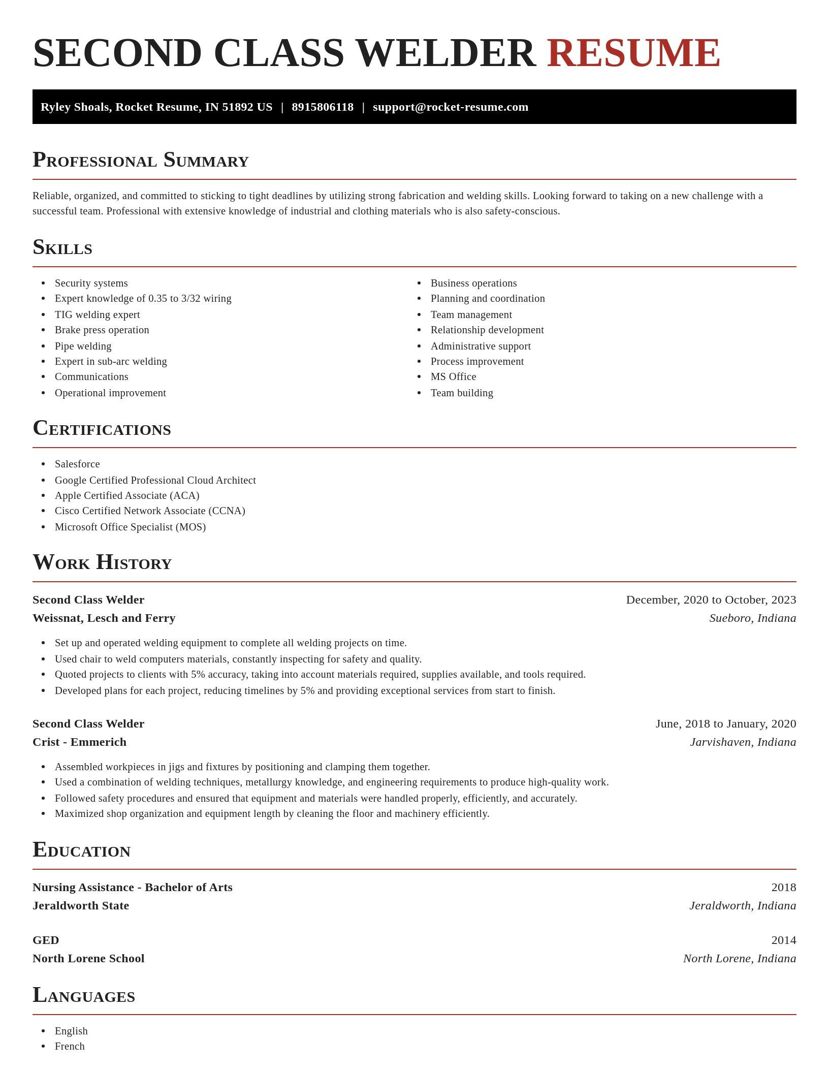 Exquisite resume template