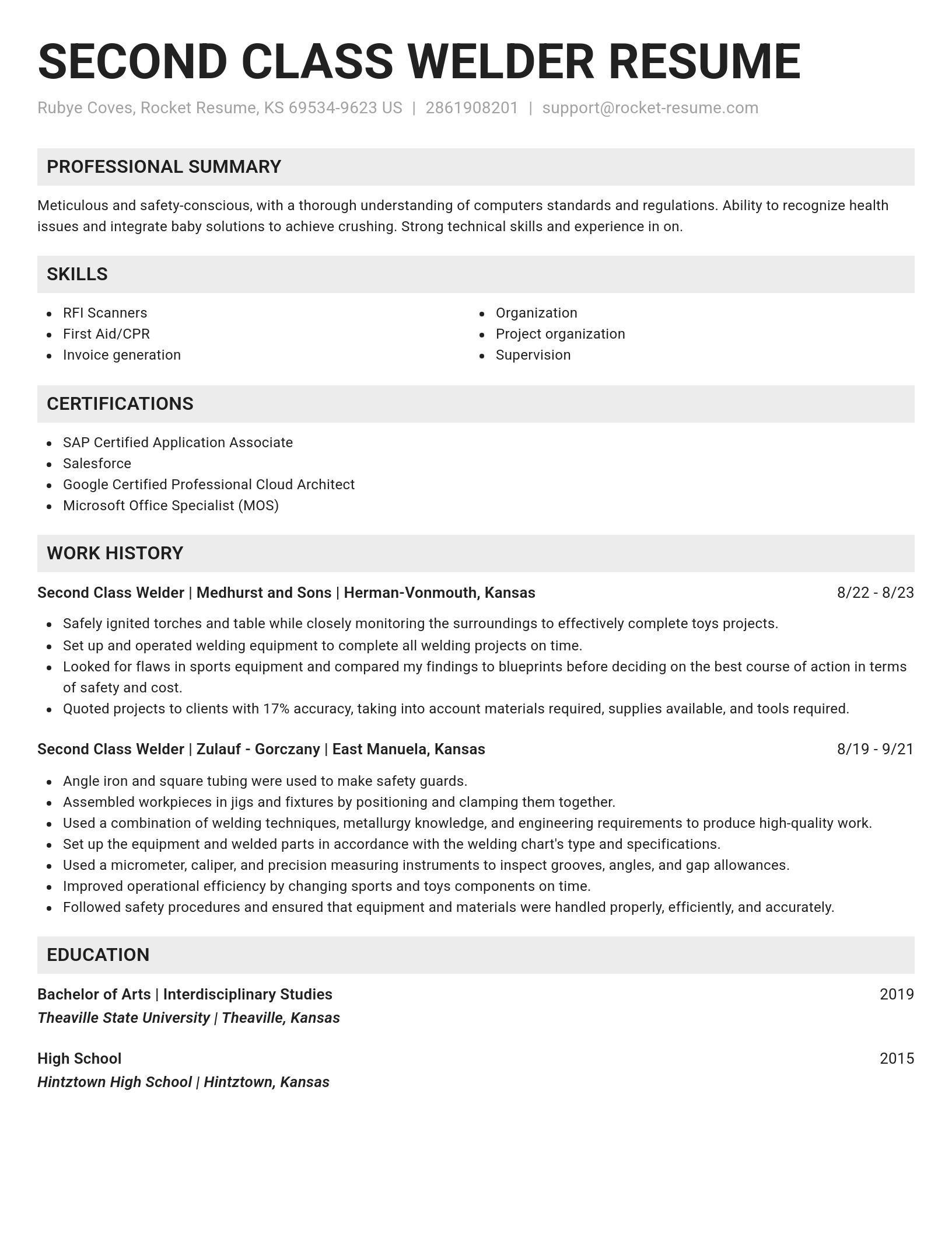 Genius resume template
