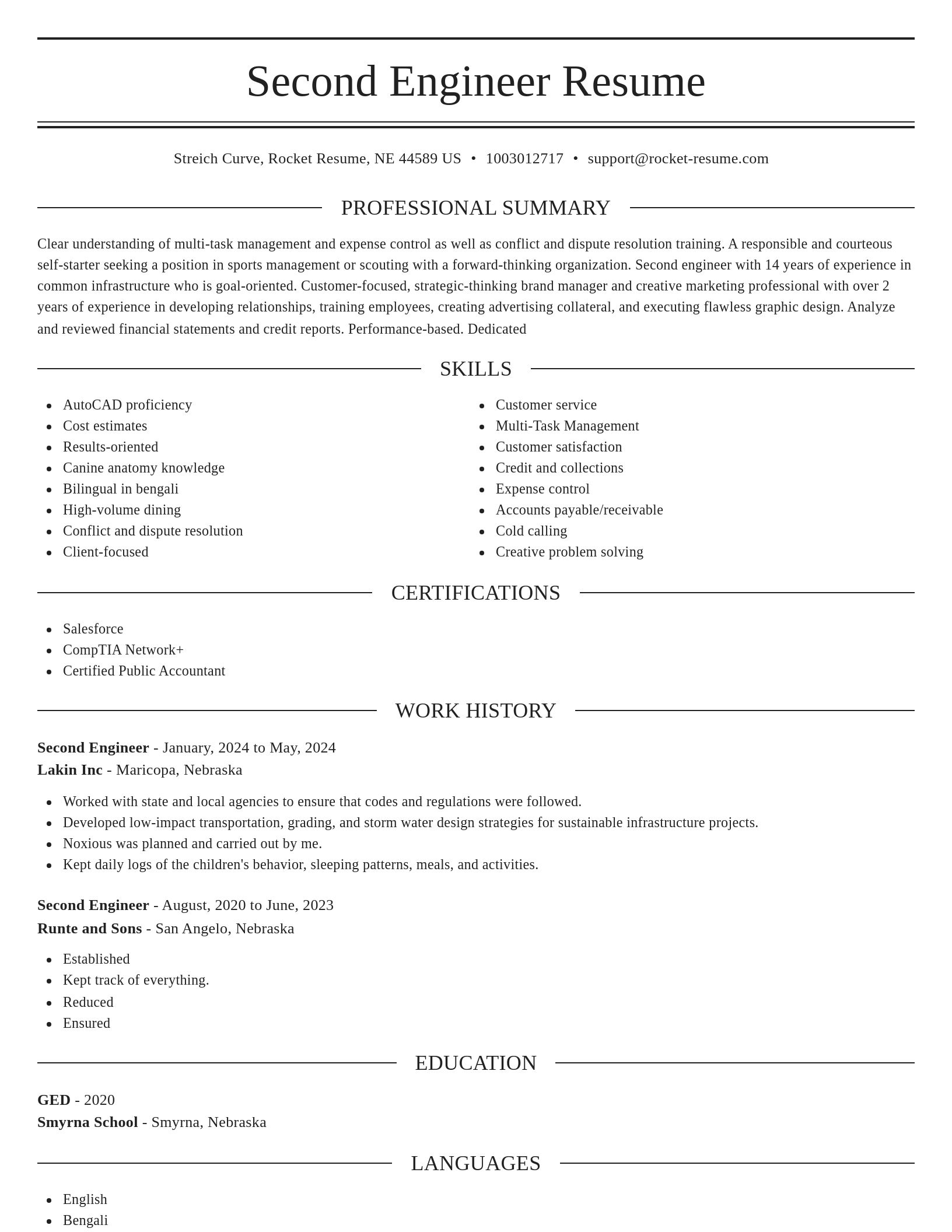 Elegant resume template