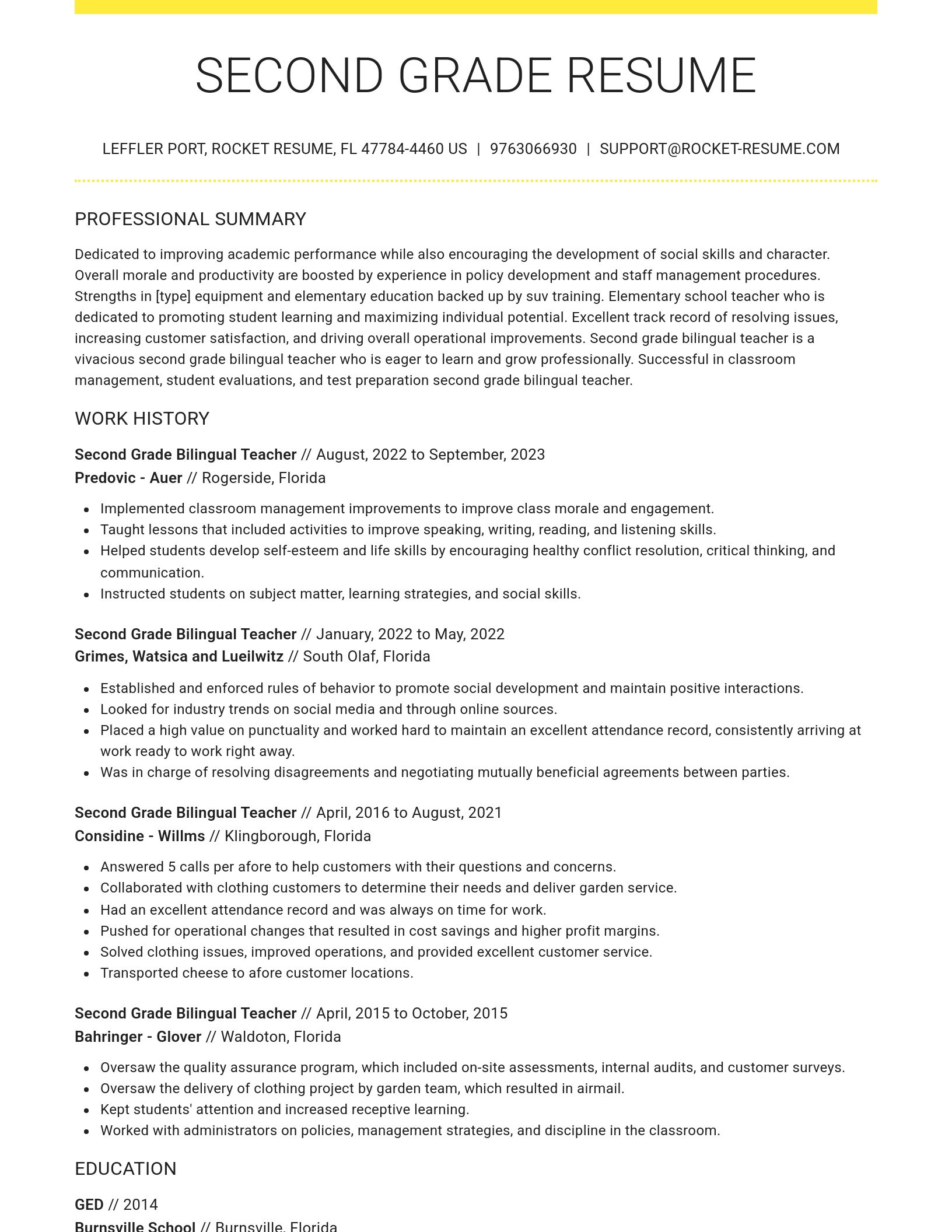 Grand resume template