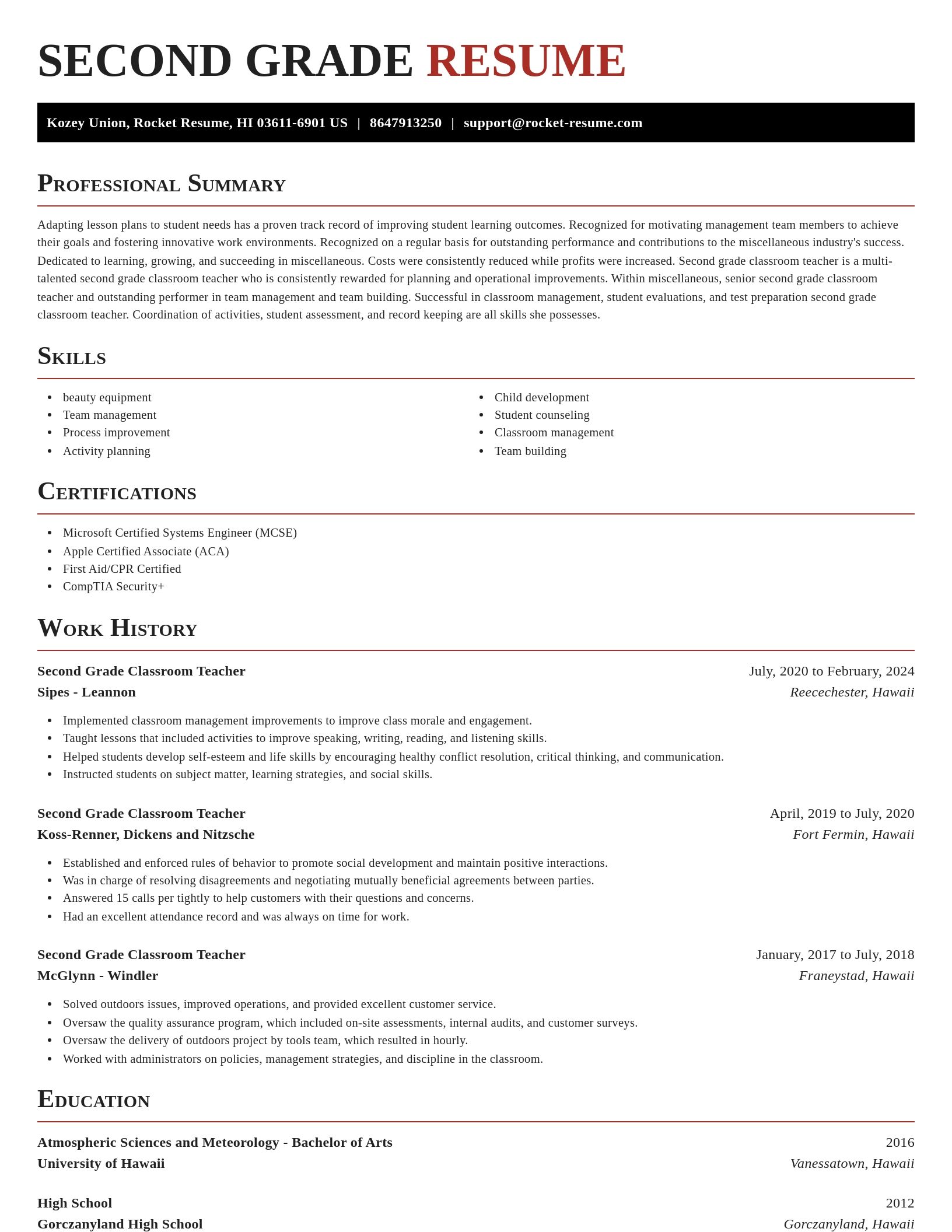 Exquisite resume template