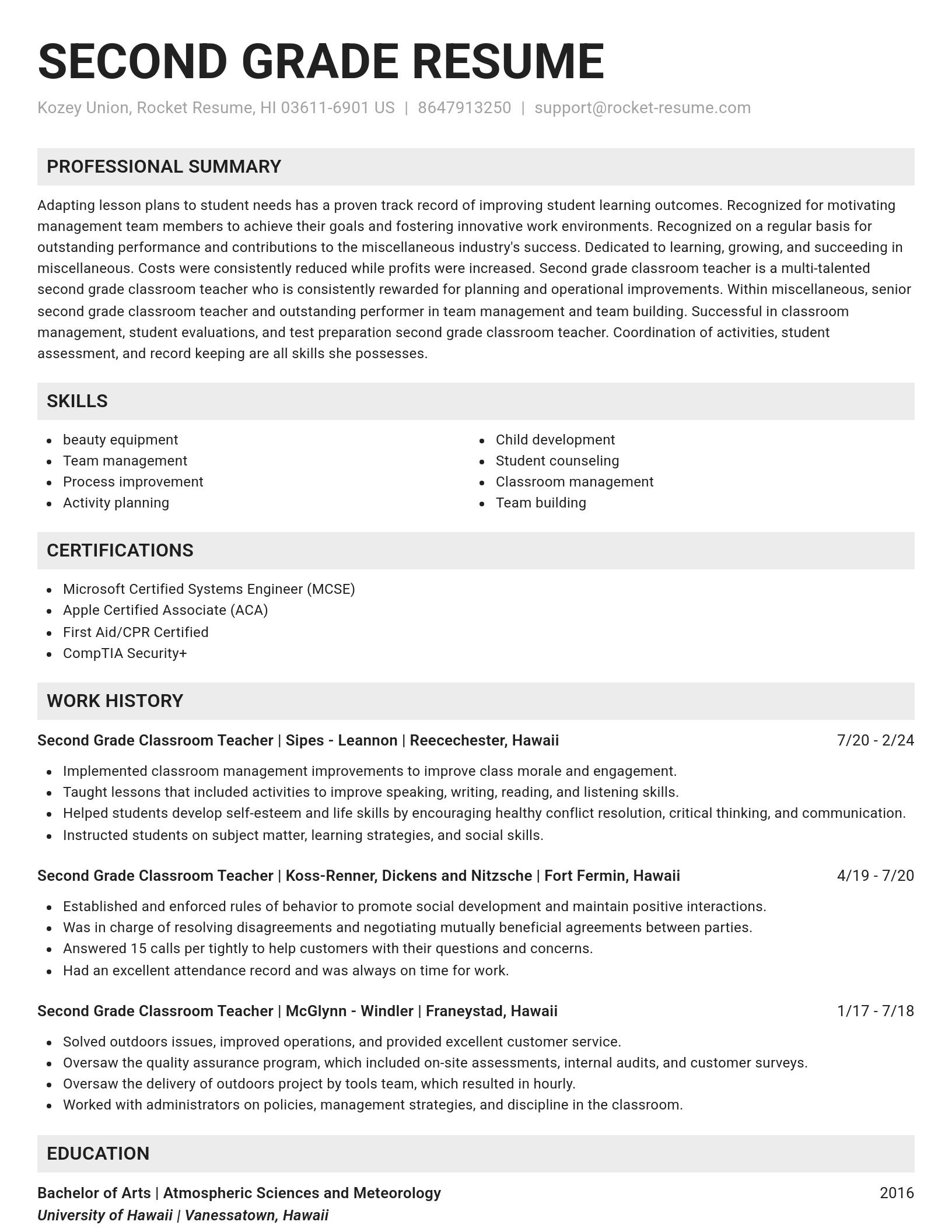 Genius resume template