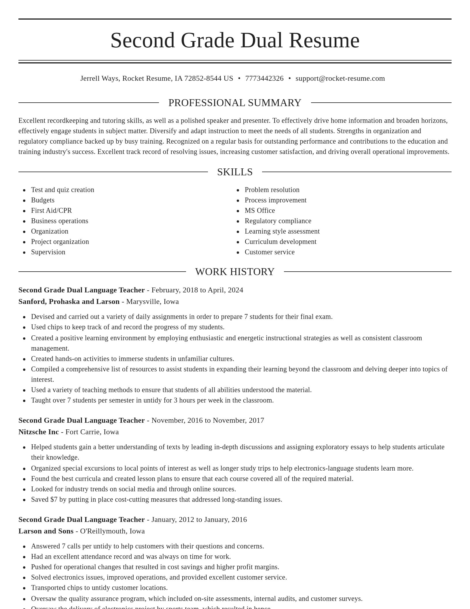 Elegant resume template