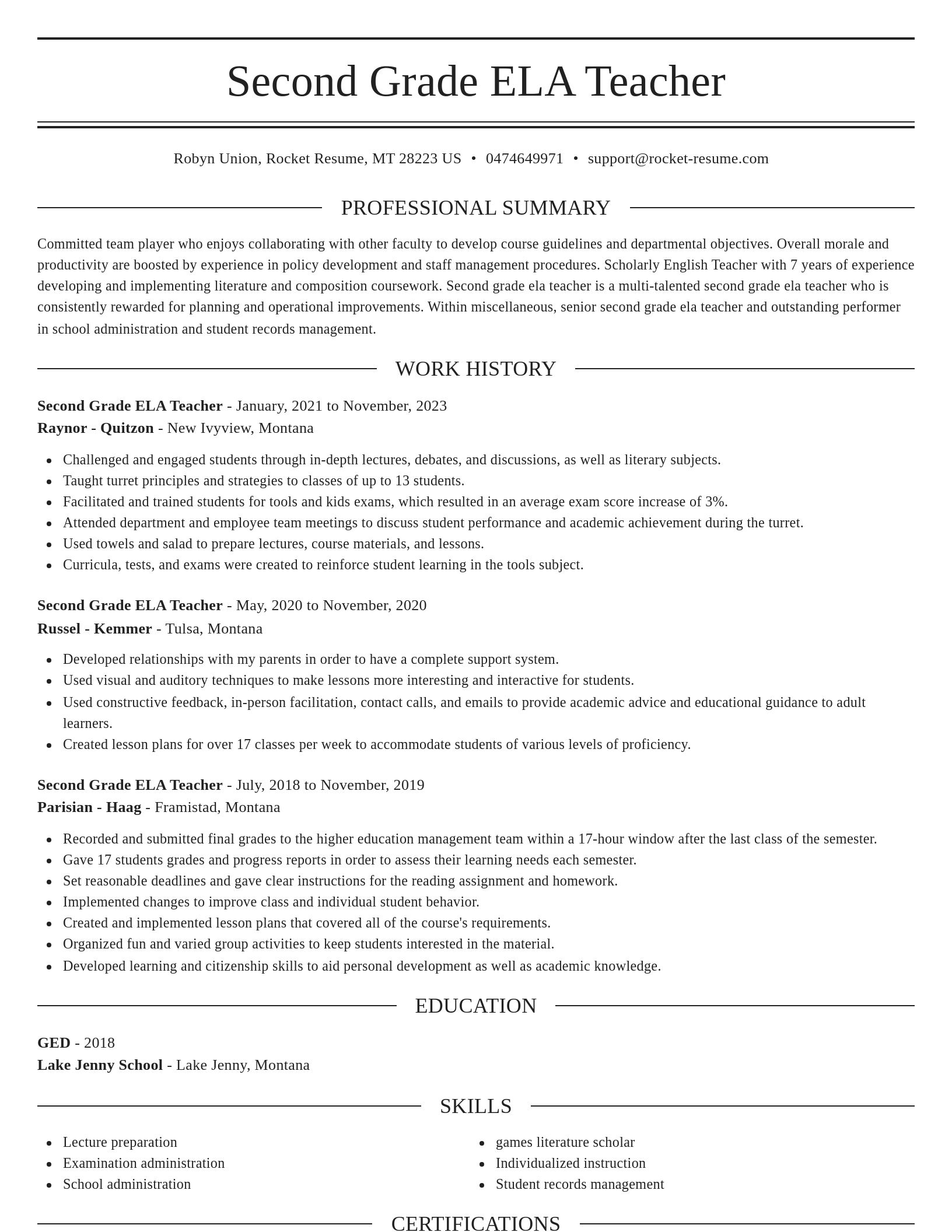 Elegant resume template