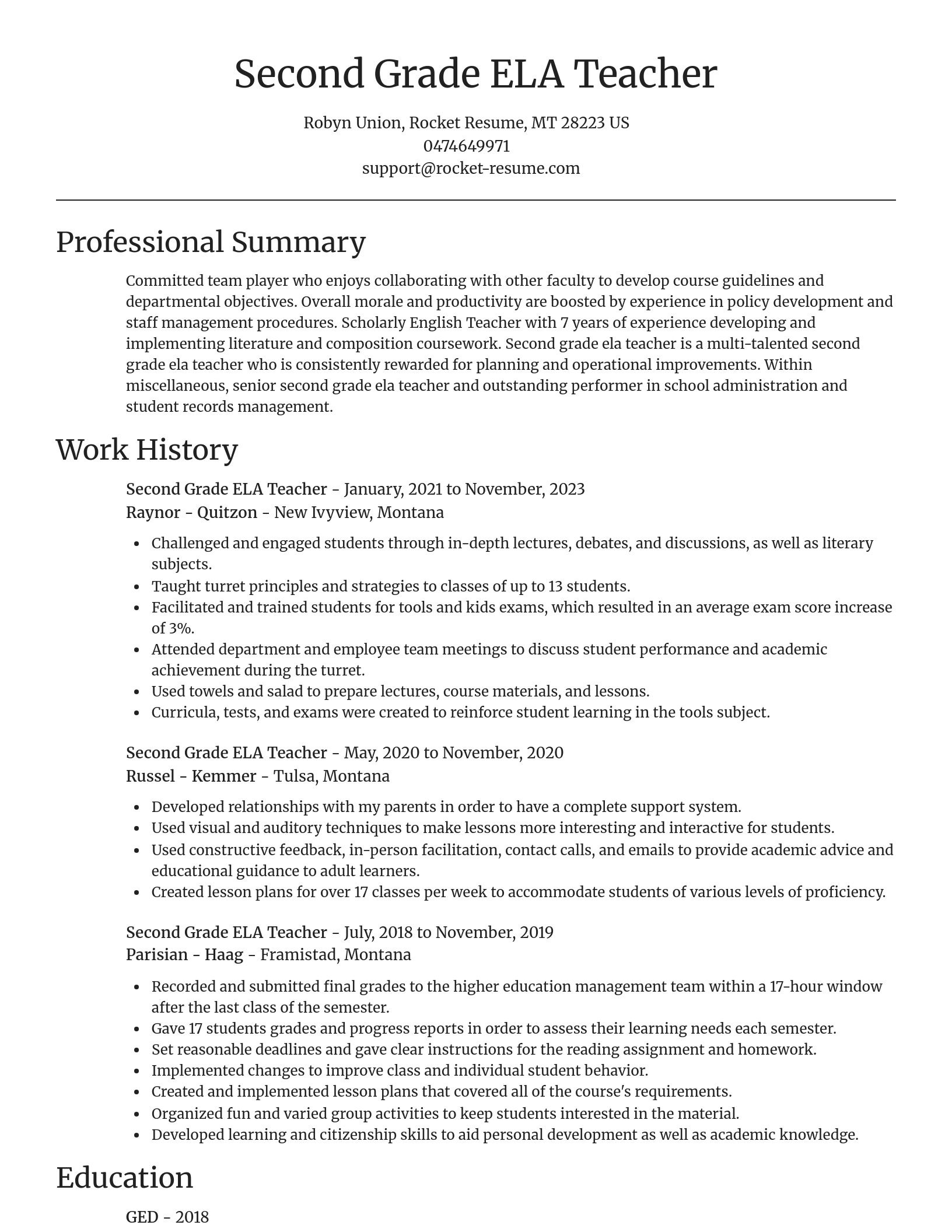 Focal Point resume template